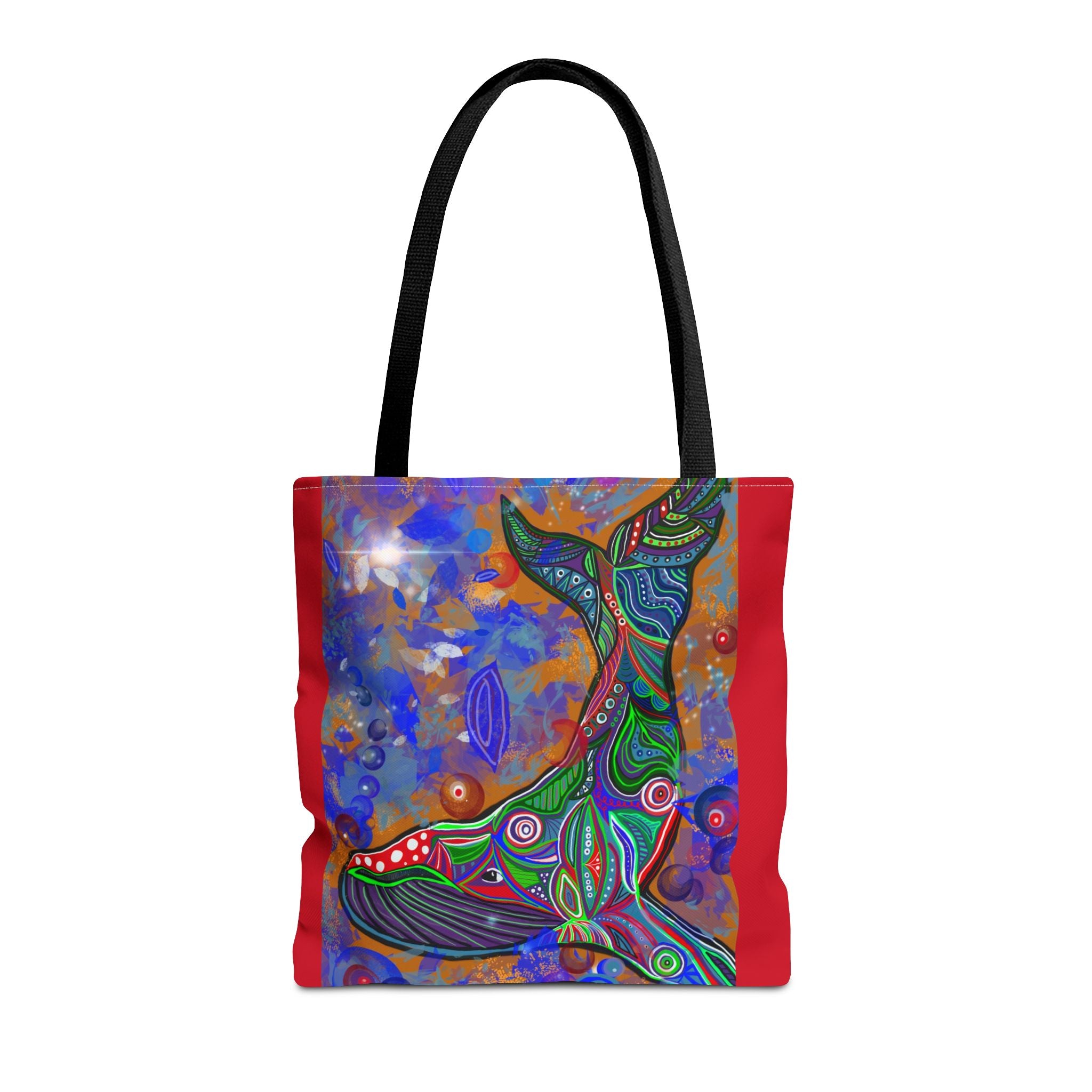 Colorful Whale Art Tote Bag - Eco-Friendly & Stylish Beach Accessory