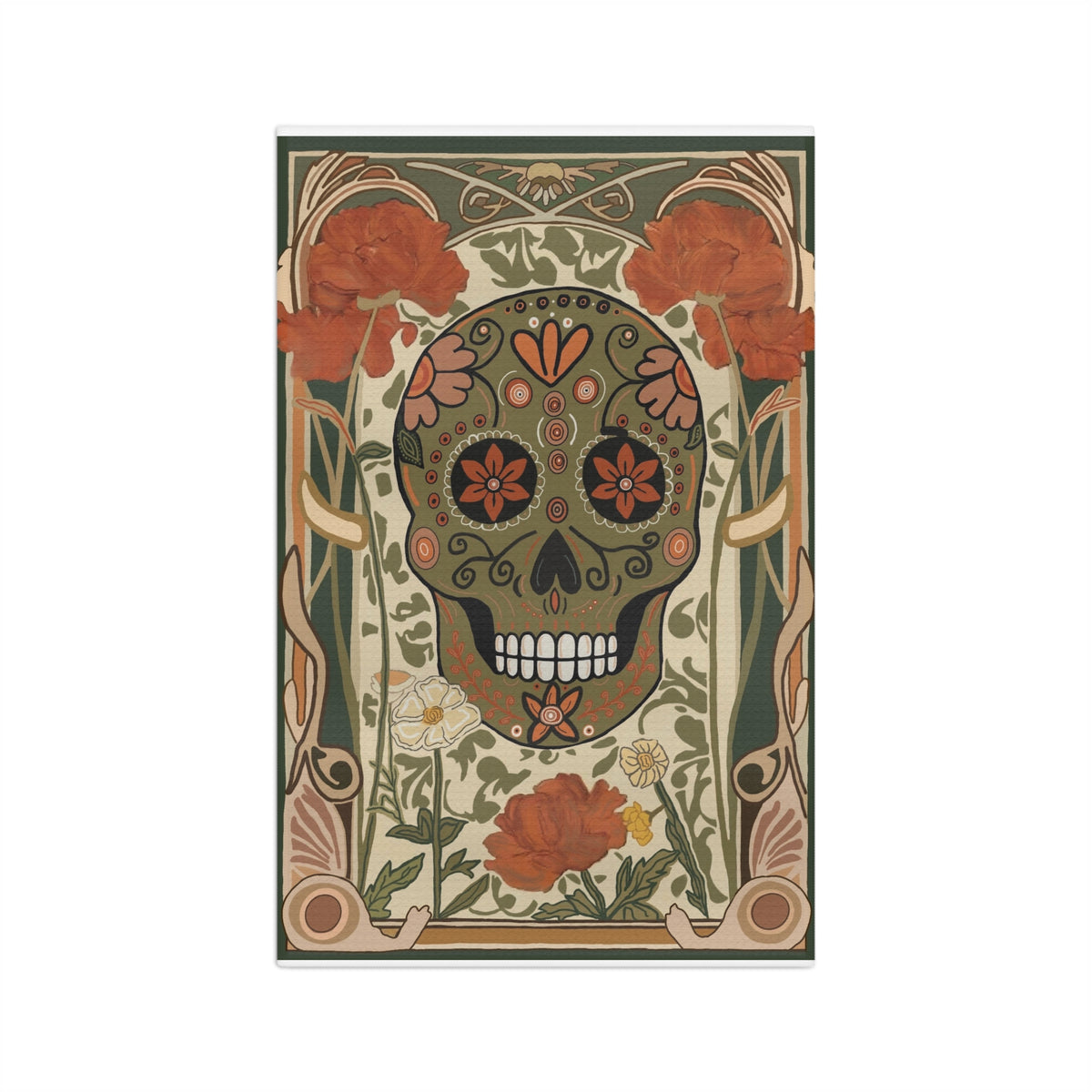 Sugar Skull  Microfiber Tea Towel