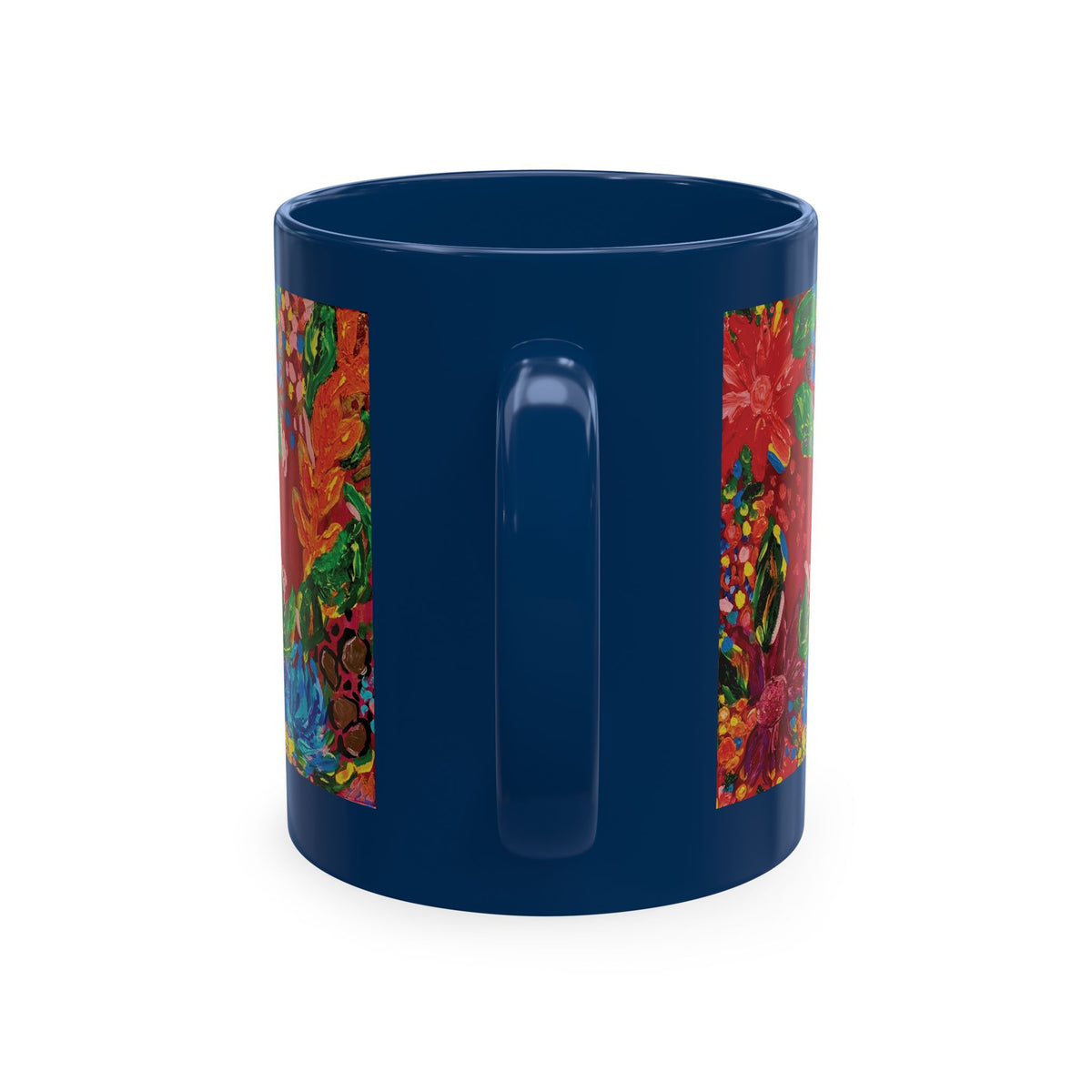 Floral Fiesta Ceramic Mug — Colorful Garden Art Coffee Cup