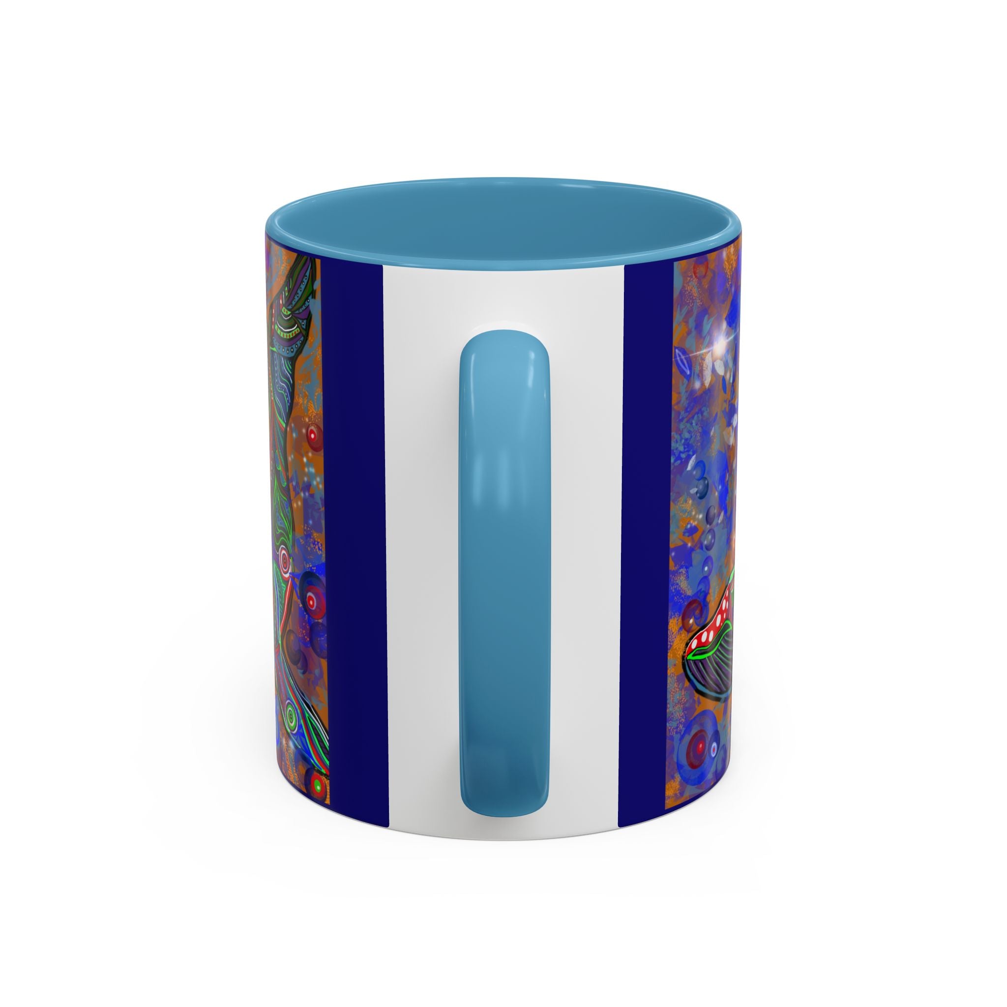 Colorful Whale Accent Coffee Mug