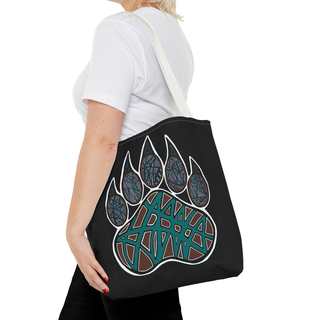Bear Paw Abstract Art Tote Bag