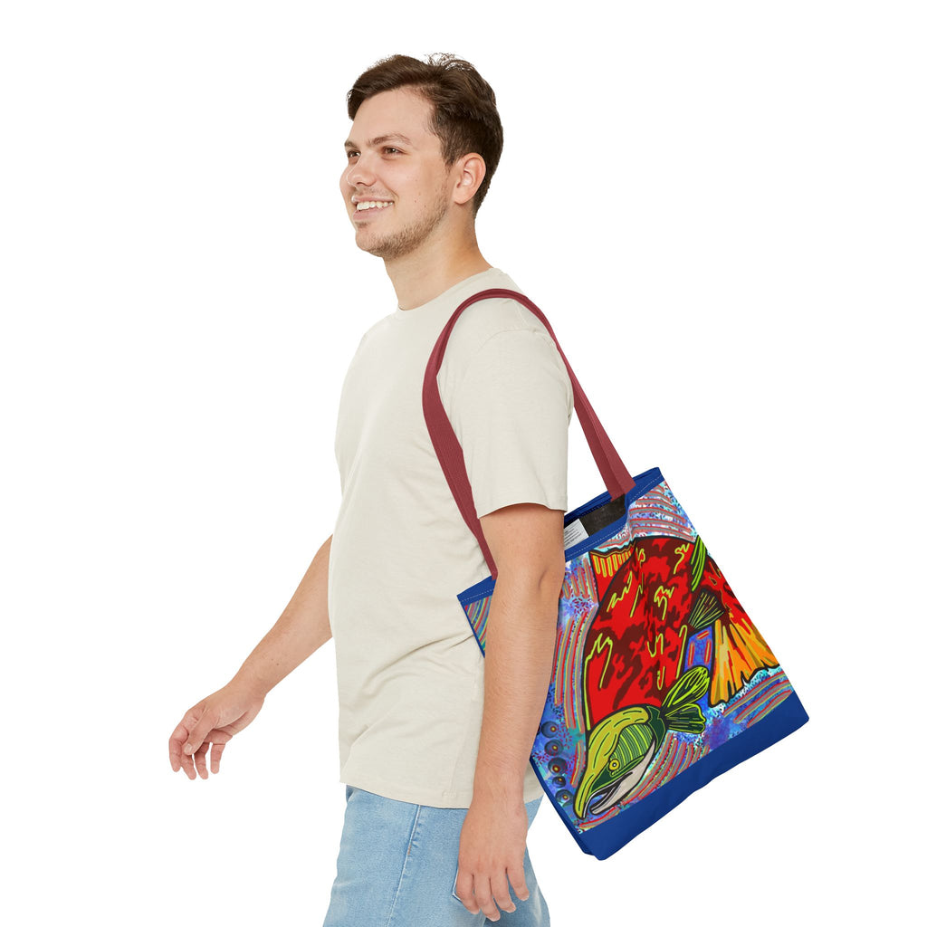 Colorful Fish Tote Bag - Vibrant Design for Beach Days & Eco-Friendly Shopping
