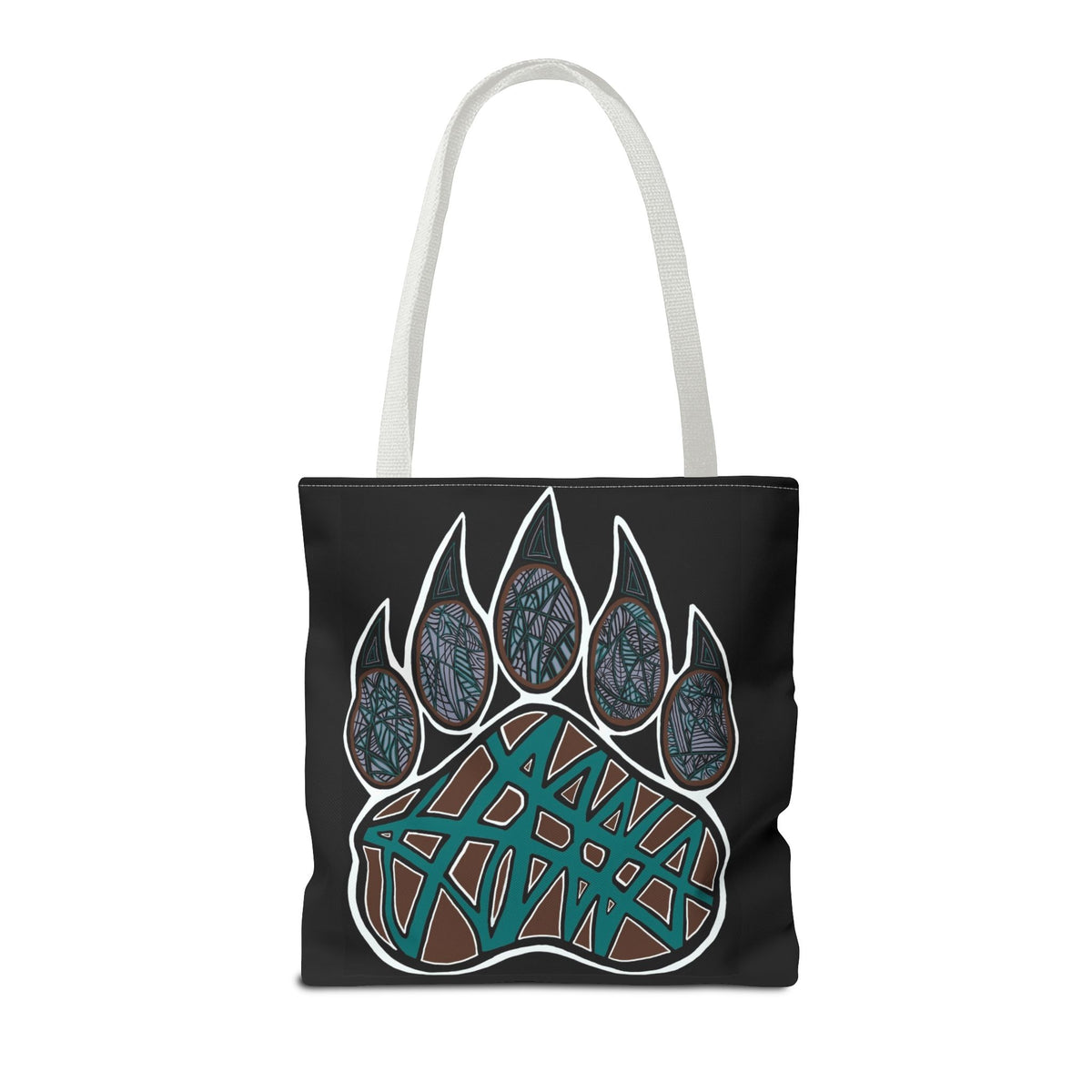 Bear Paw Abstract Art Tote Bag