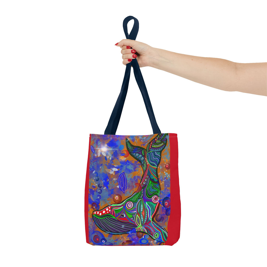 Colorful Whale Art Tote Bag - Eco-Friendly & Stylish Beach Accessory