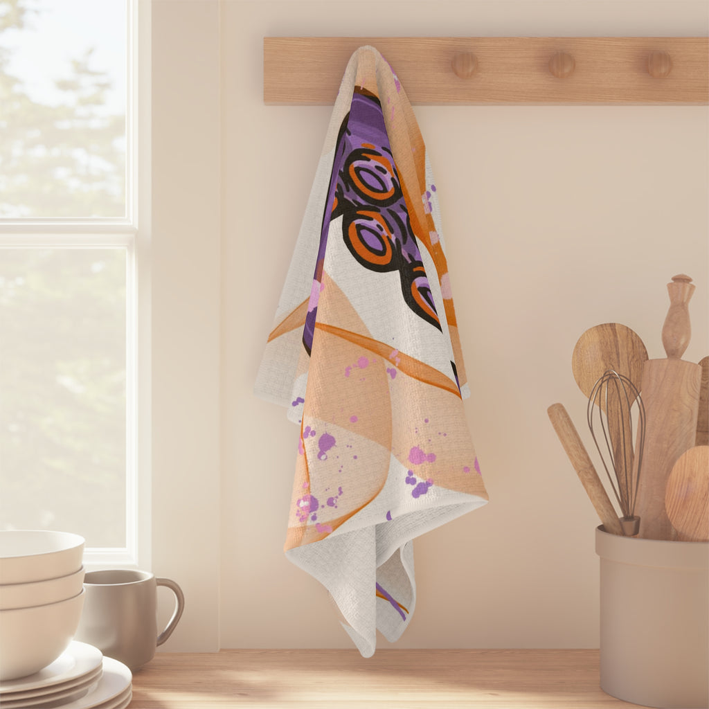Purple Octopus Tentacle Microfiber Tea Towel —