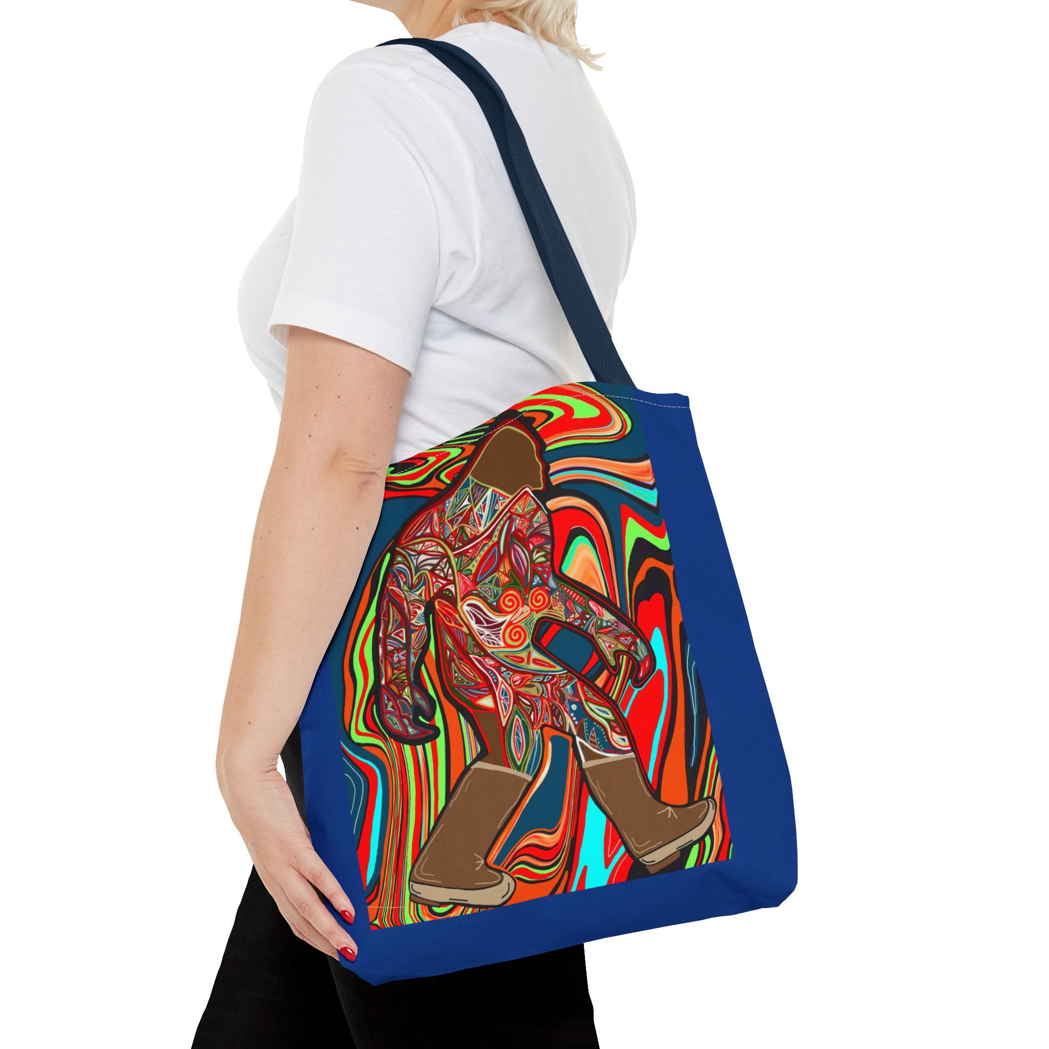 Colorful Bigfoot Tote Bag - Unique Art for Nature Lovers
