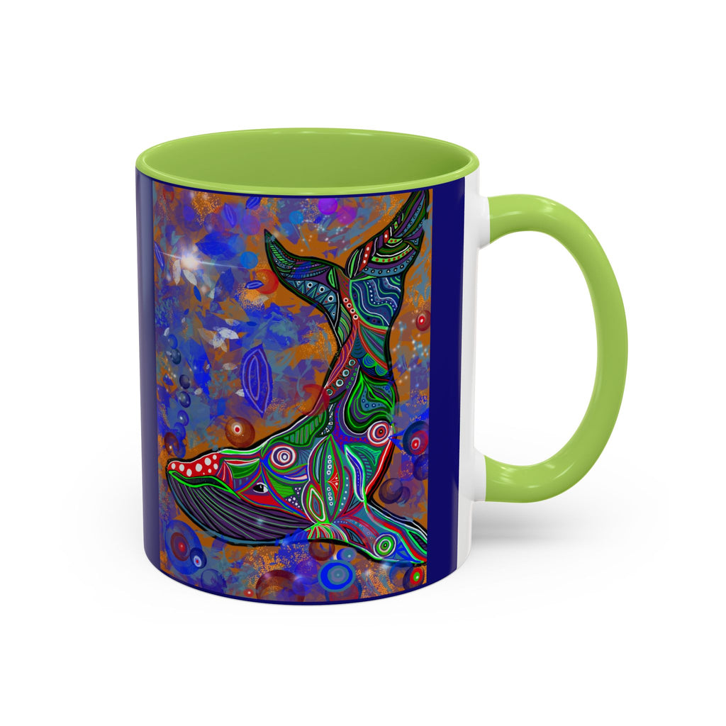 Colorful Whale Accent Coffee Mug