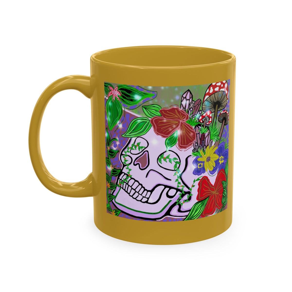 — Colorful Floral Day of the Dead Coffee Cup