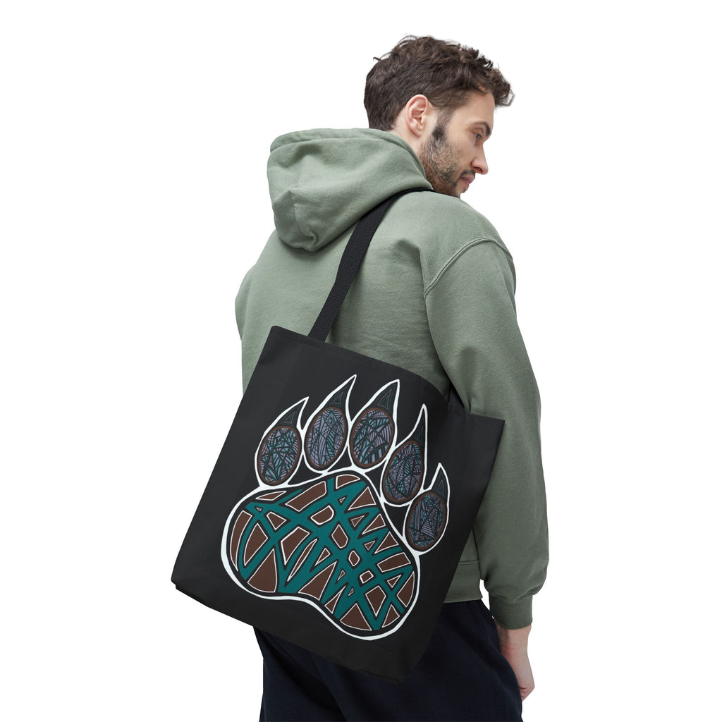 Bear Paw Abstract Art Tote Bag