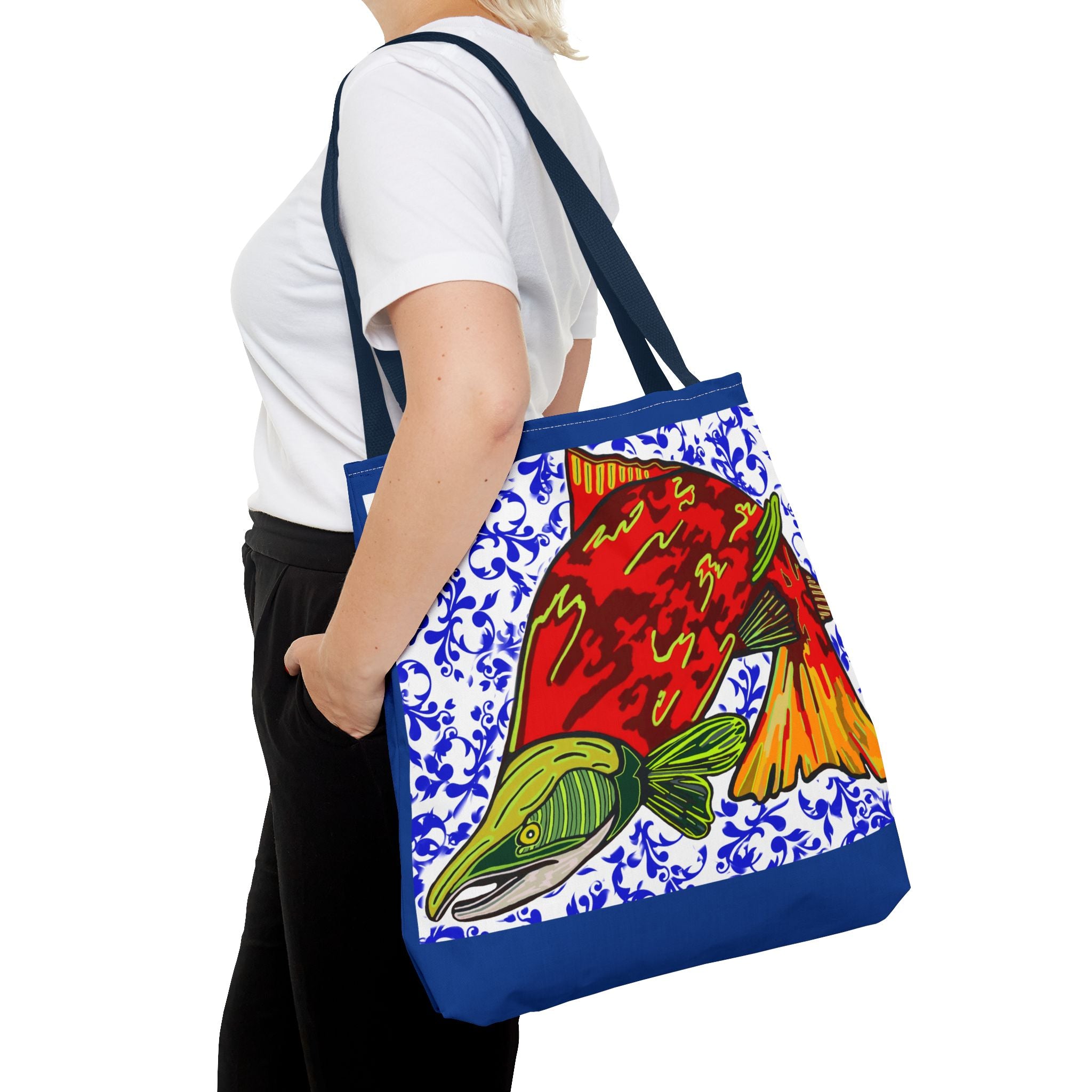 Vibrant Fish Design Tote Bag - Stylish & Functional Carryall