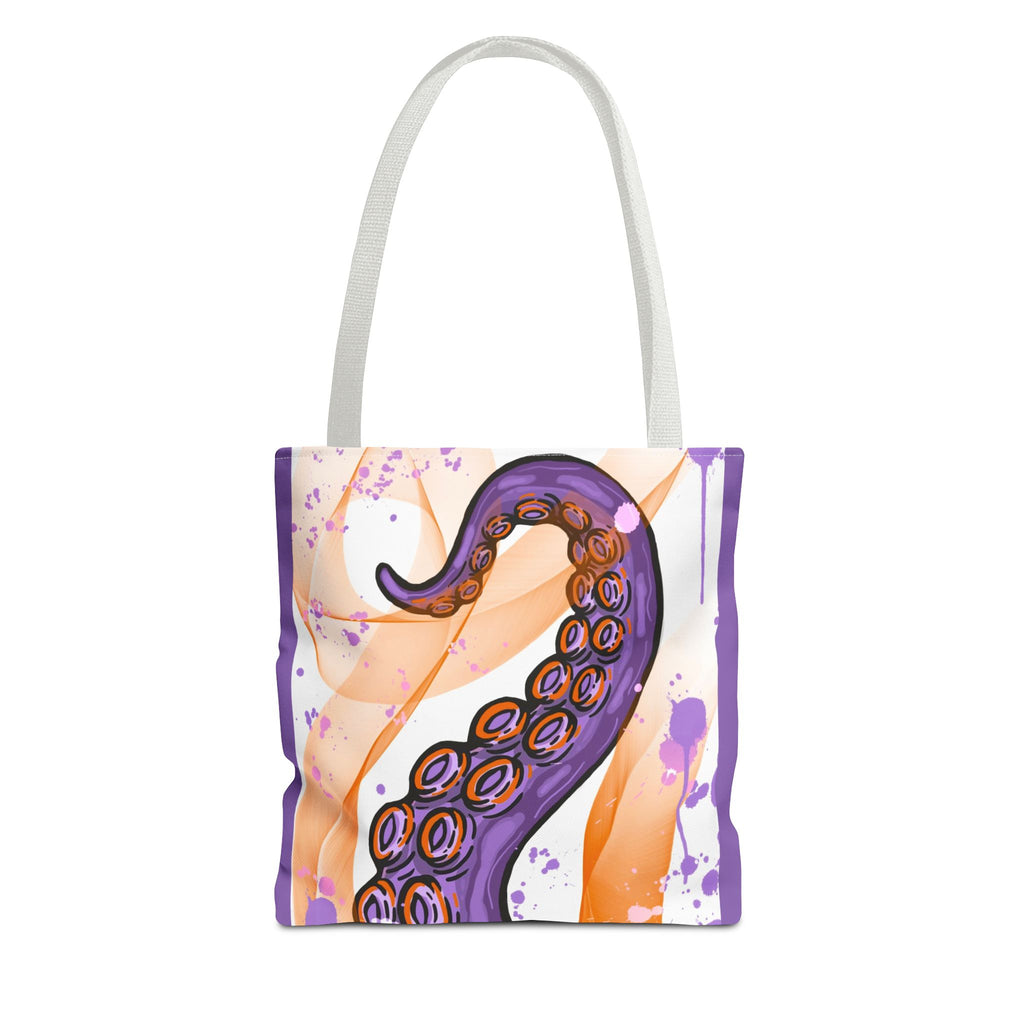 Vibrant Tentacle Art Tote Bag - Unique Purple Design for Ocean Lovers