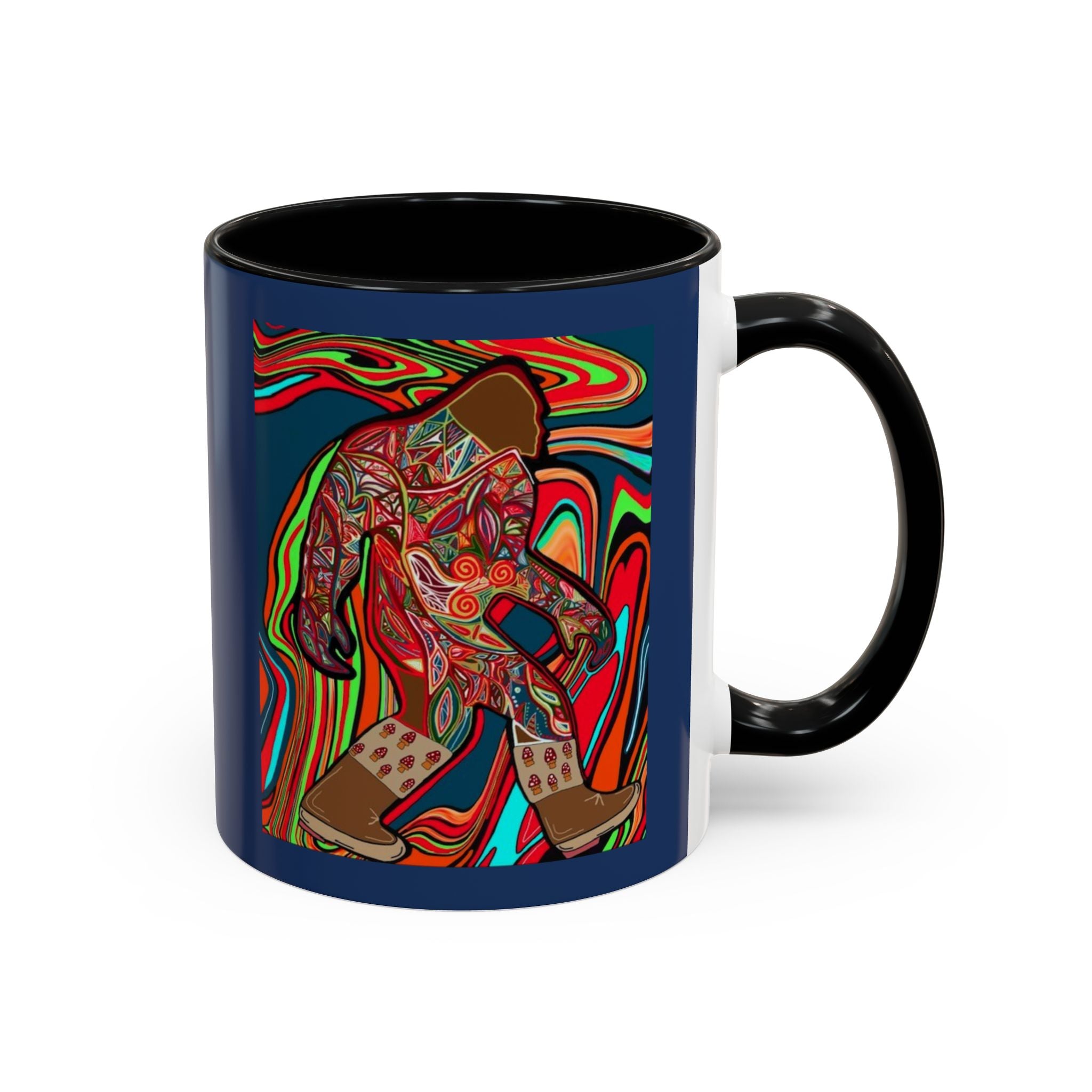 Bigfoot Wearing Mushroom Boots Coffee Mug