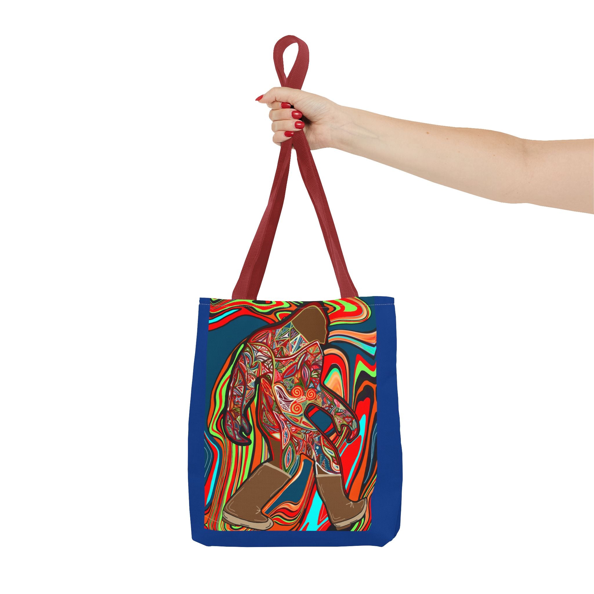 Colorful Bigfoot Tote Bag - Unique Art for Nature Lovers