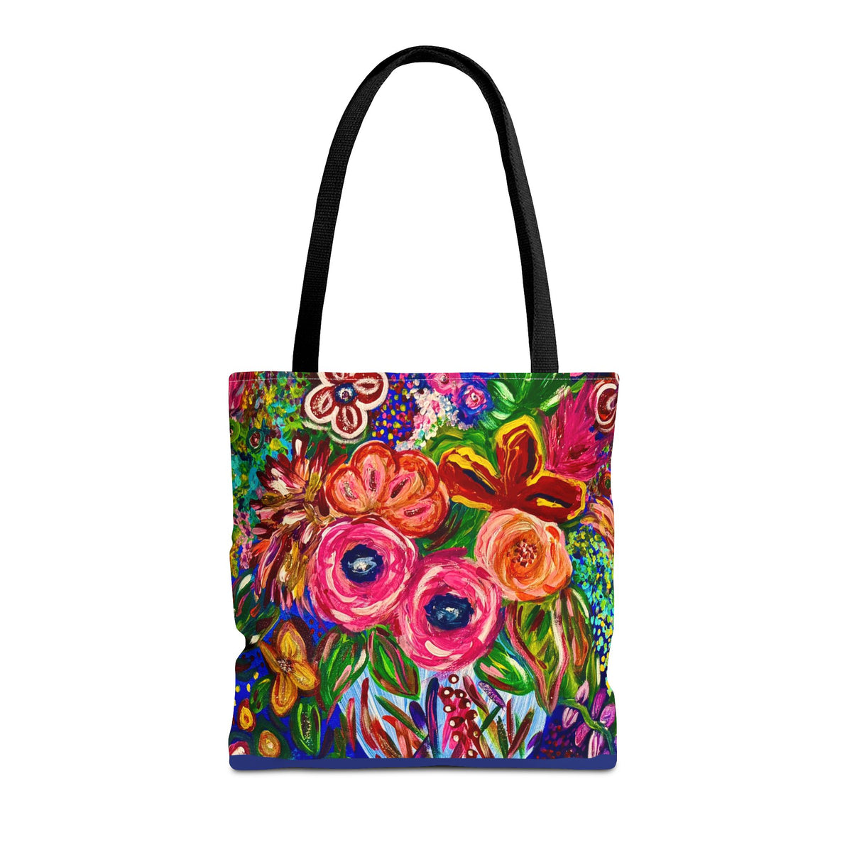 Floral Burst Tote Bag – Colorful Hand-Painted Garden Print AOP