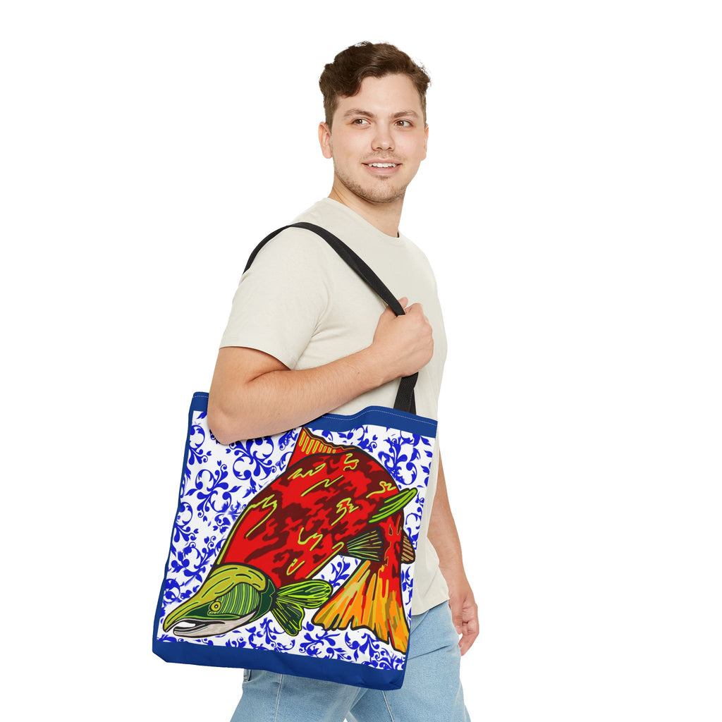 Vibrant Fish Design Tote Bag - Stylish & Functional Carryall