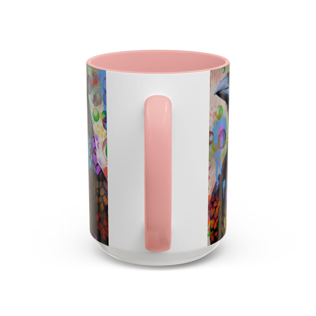 Crow Art Coffee Mug — Colorful Raven Accent Mug (11/15oz)