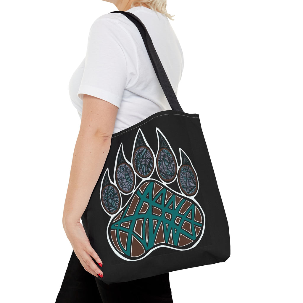 Bear Paw Abstract Art Tote Bag