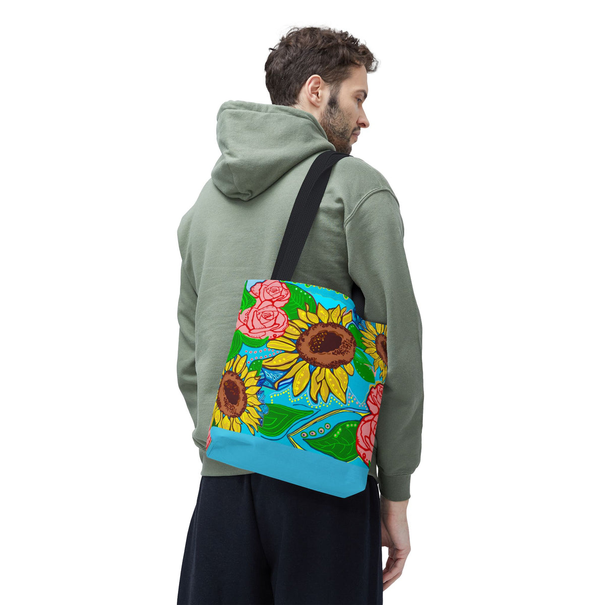 Sunflower & Rose Tote Bag