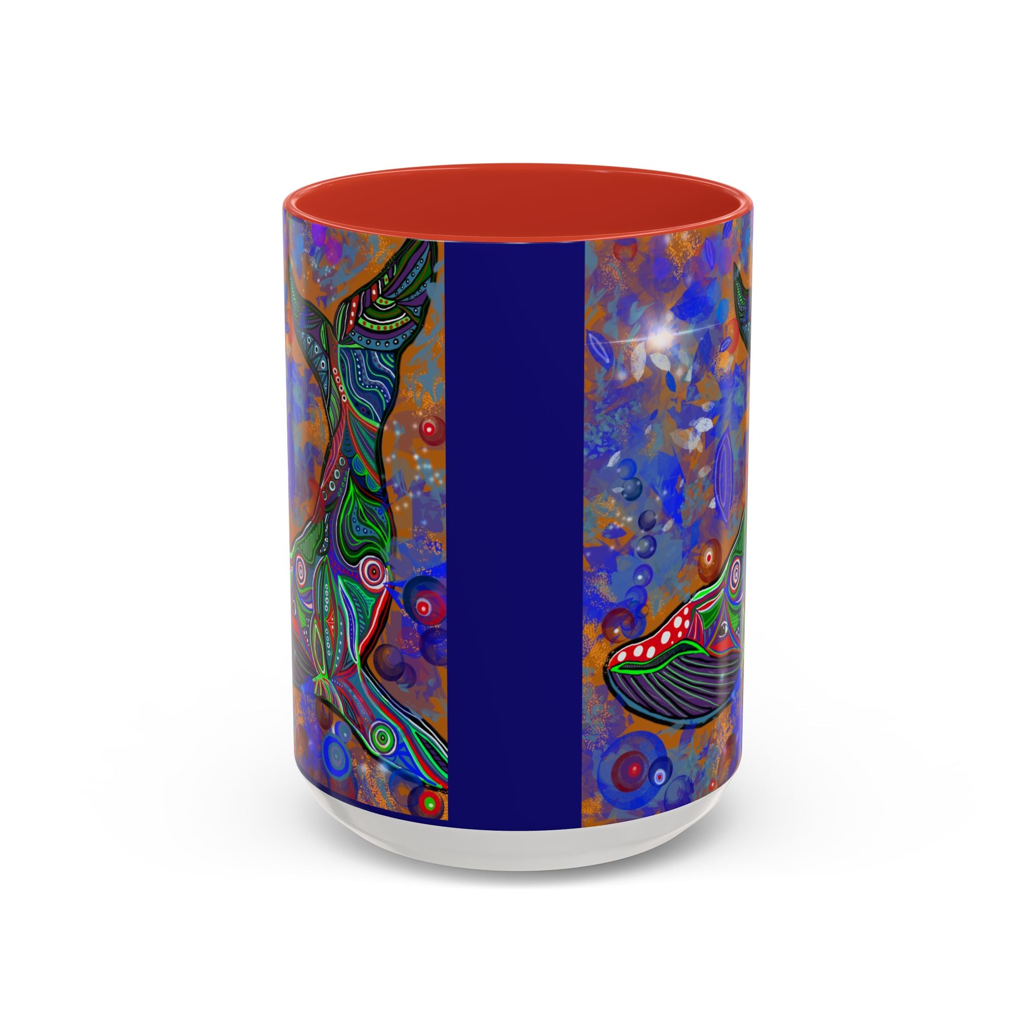 Colorful Whale Accent Coffee Mug