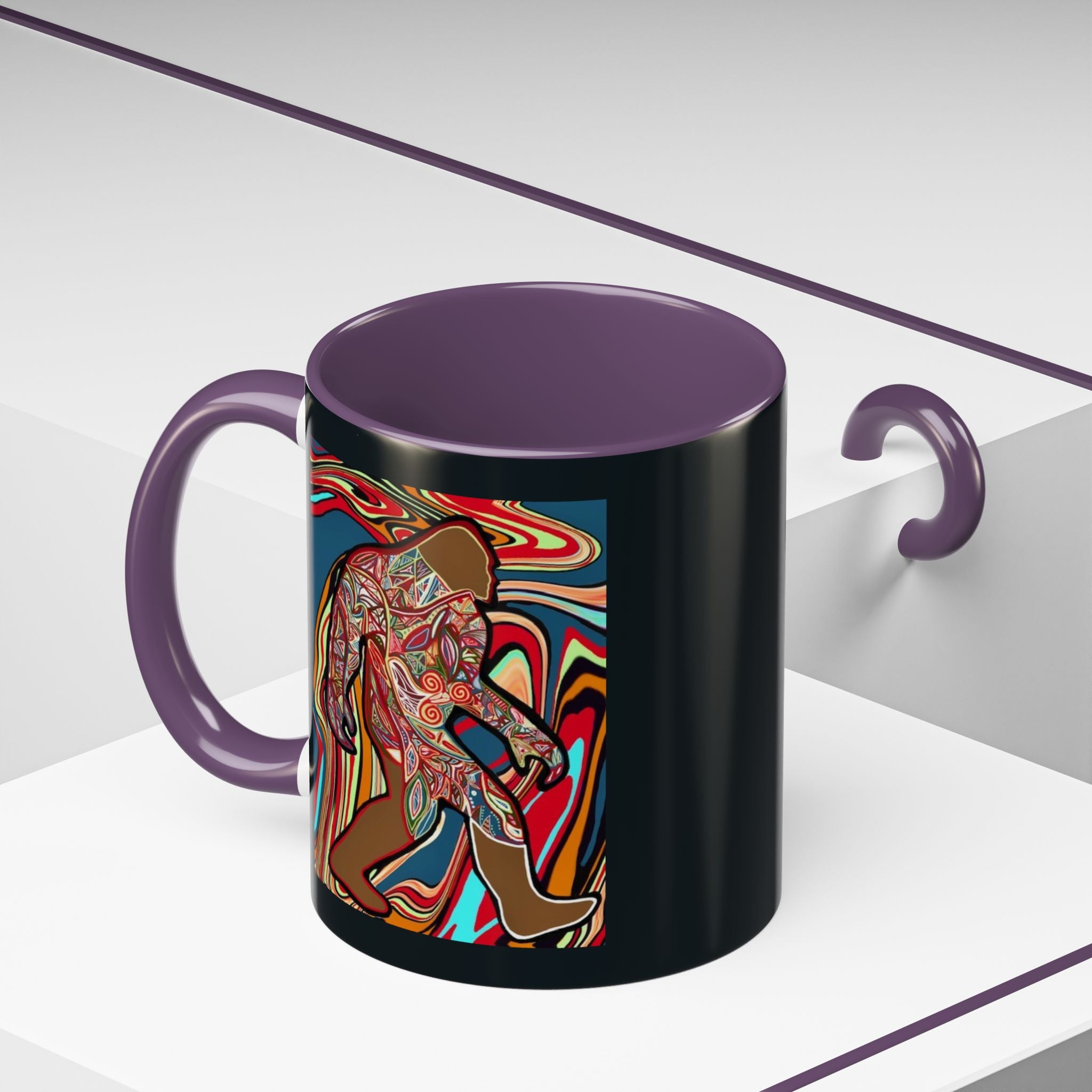 Colorful Bigfoot Accent Coffee Mug