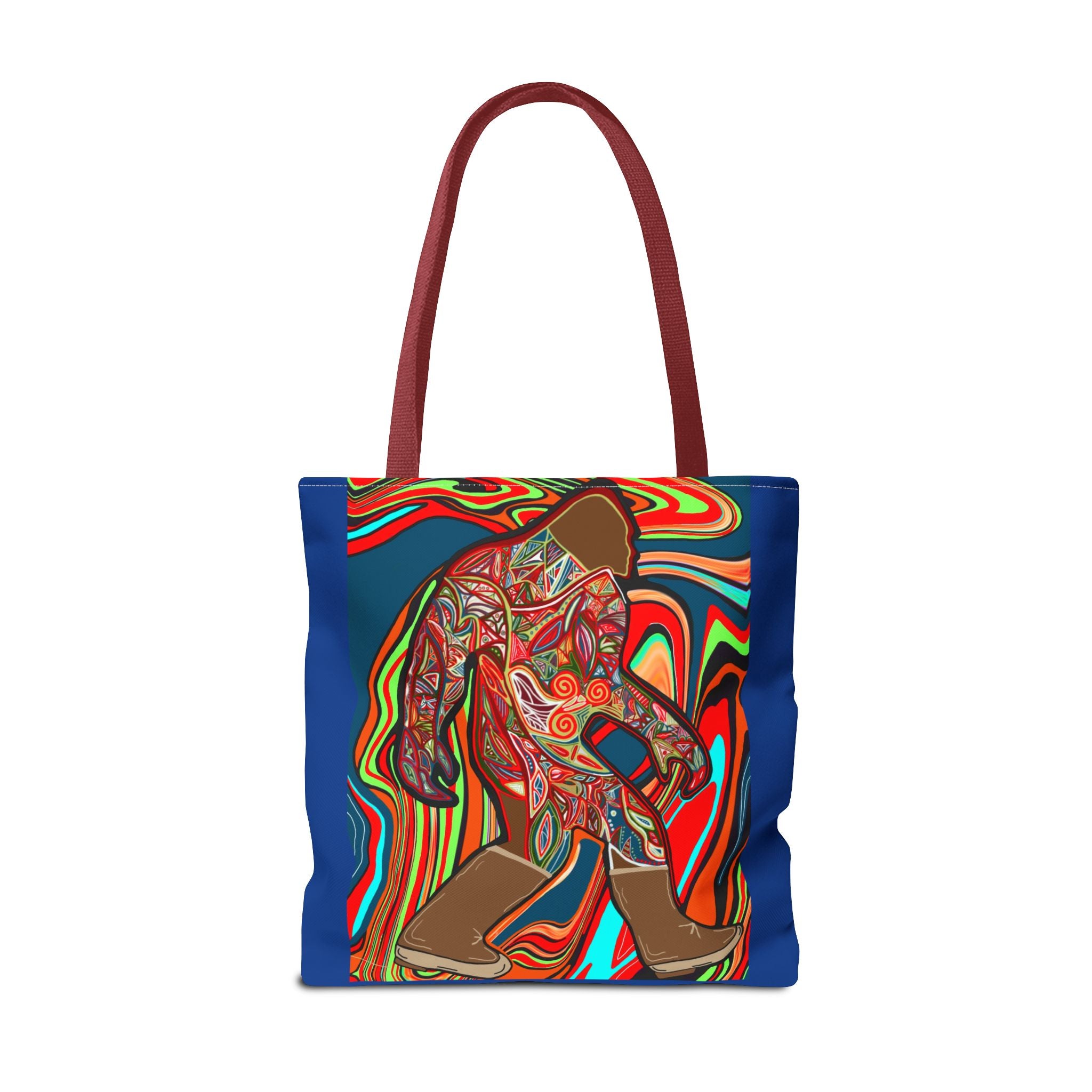Colorful Bigfoot Tote Bag - Unique Art for Nature Lovers