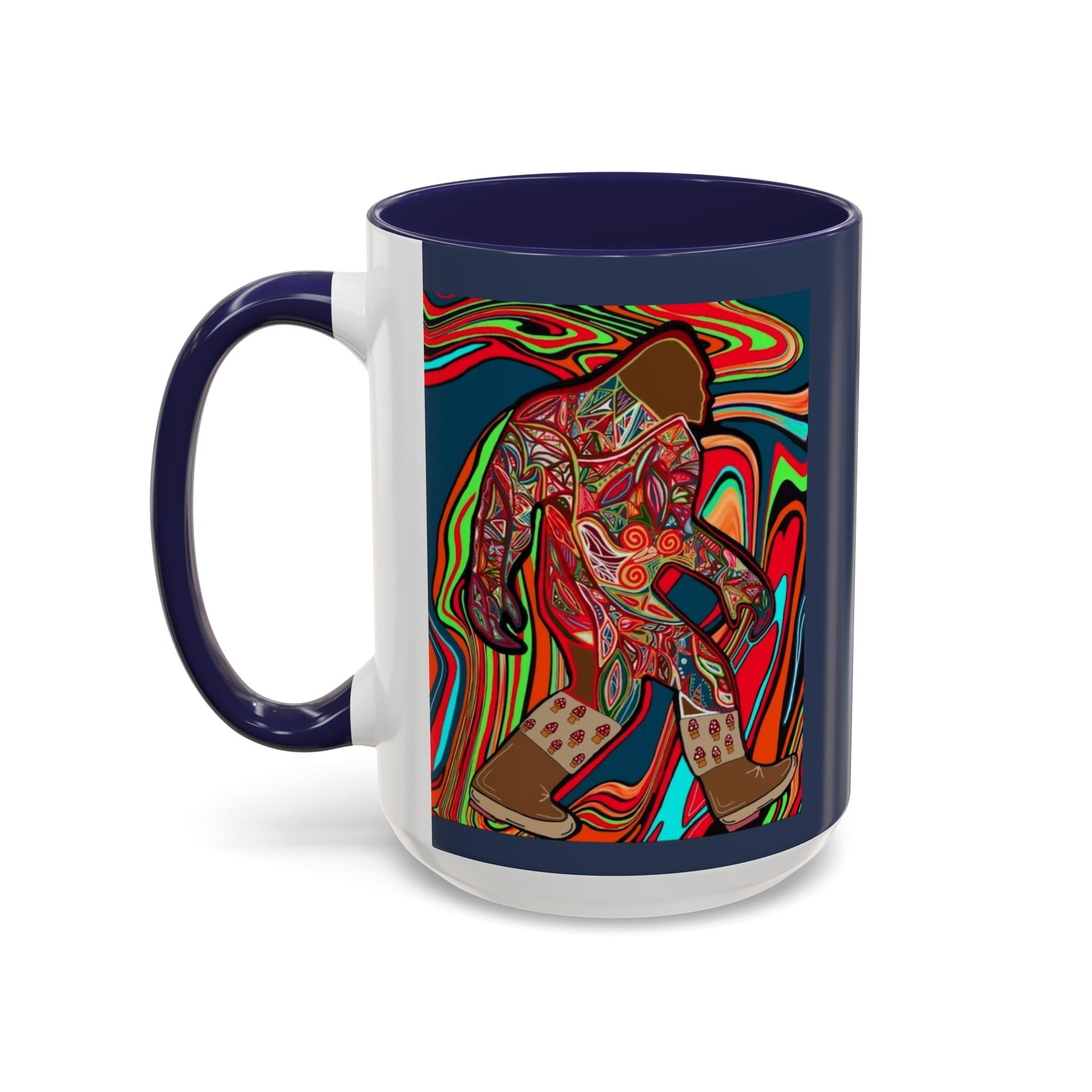 Bigfoot Wearing Mushroom Boots Coffee Mug