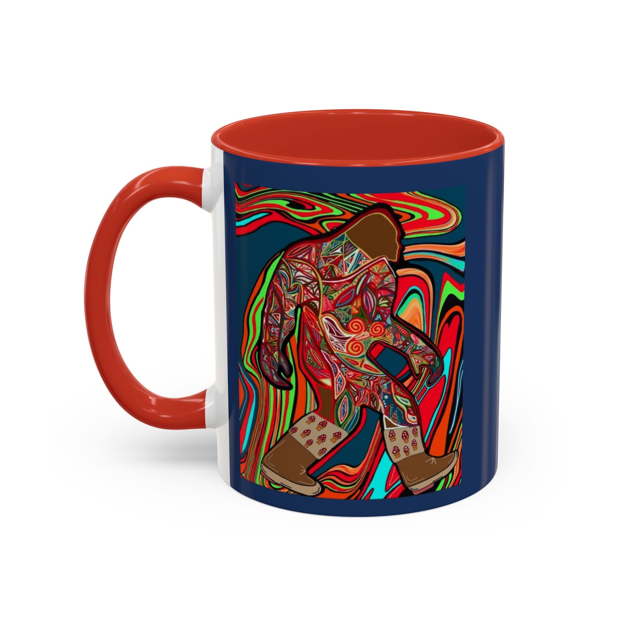 Bigfoot Wearing Mushroom Boots Coffee Mug