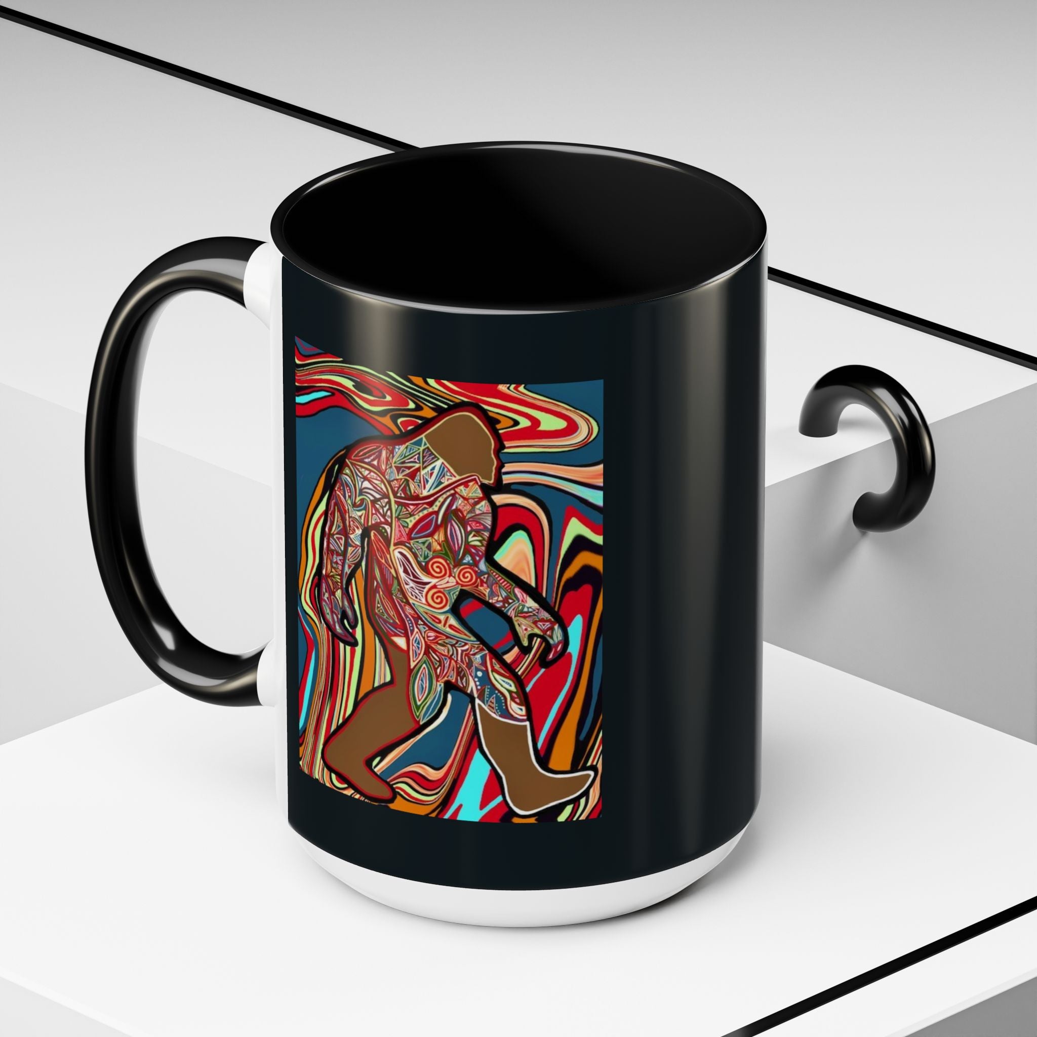 Colorful Bigfoot Accent Coffee Mug