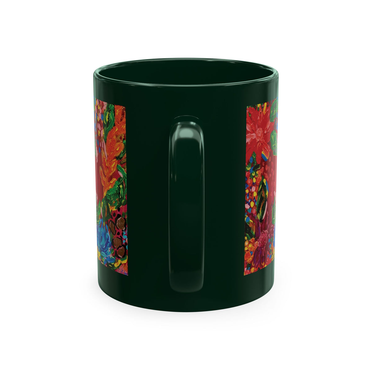 Floral Fiesta Ceramic Mug — Colorful Garden Art Coffee Cup