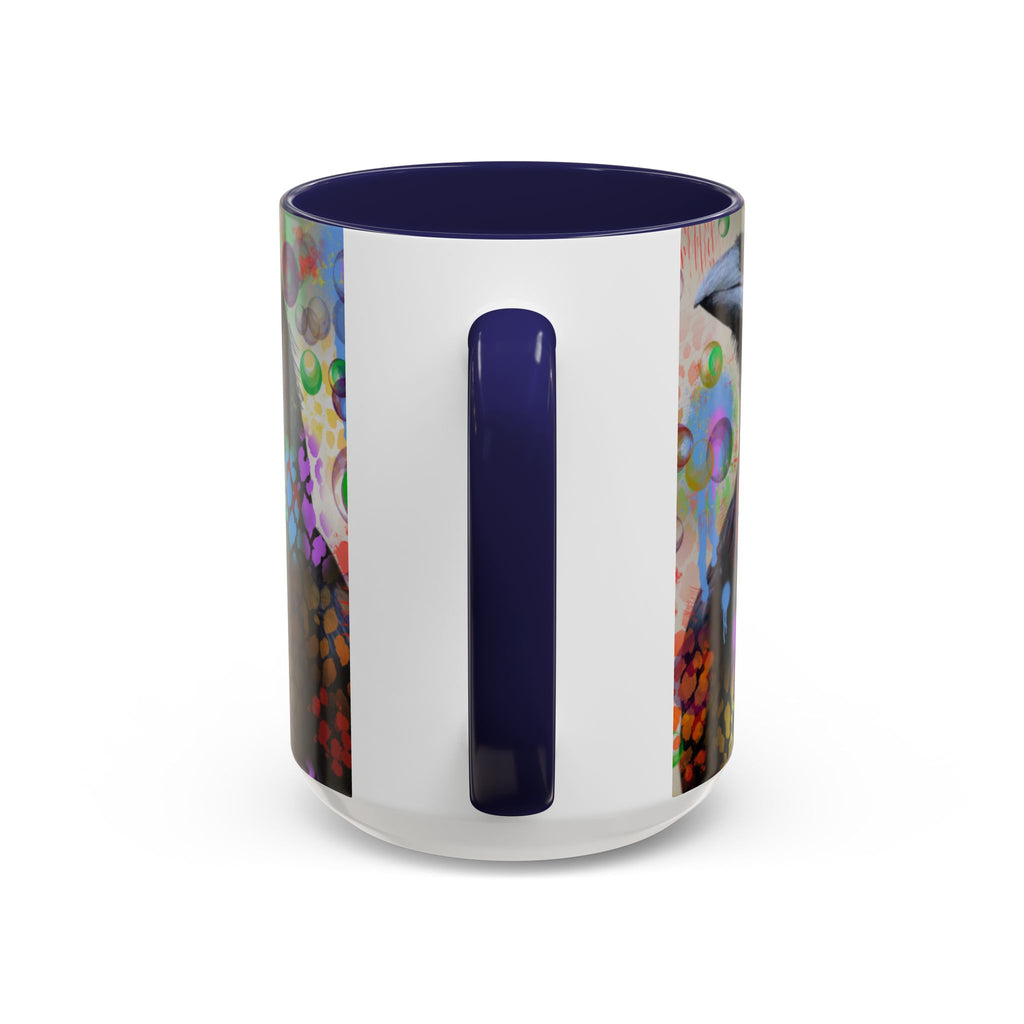 Crow Art Coffee Mug — Colorful Raven Accent Mug (11/15oz)