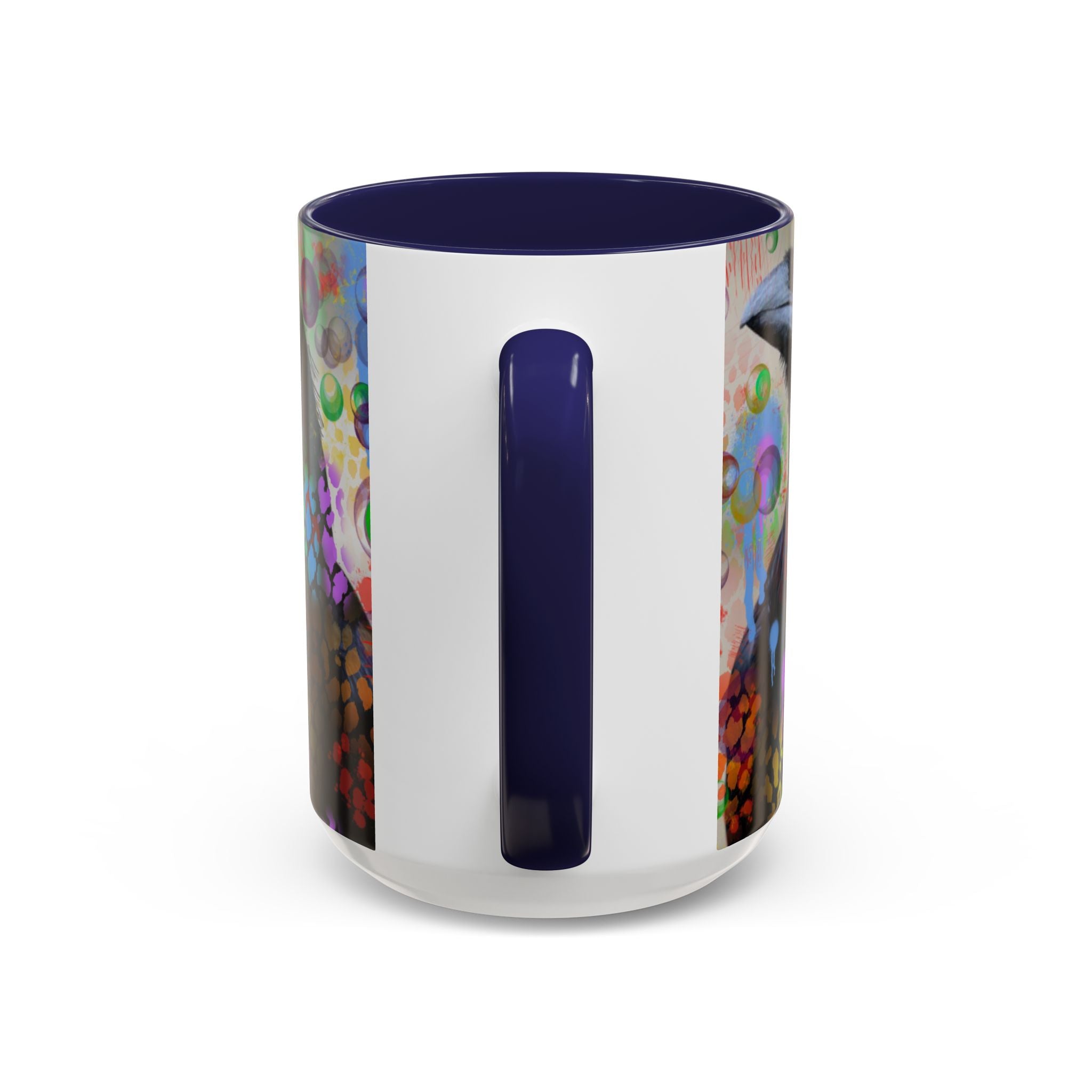 Crow Art Coffee Mug — Colorful Raven Accent Mug (11/15oz)