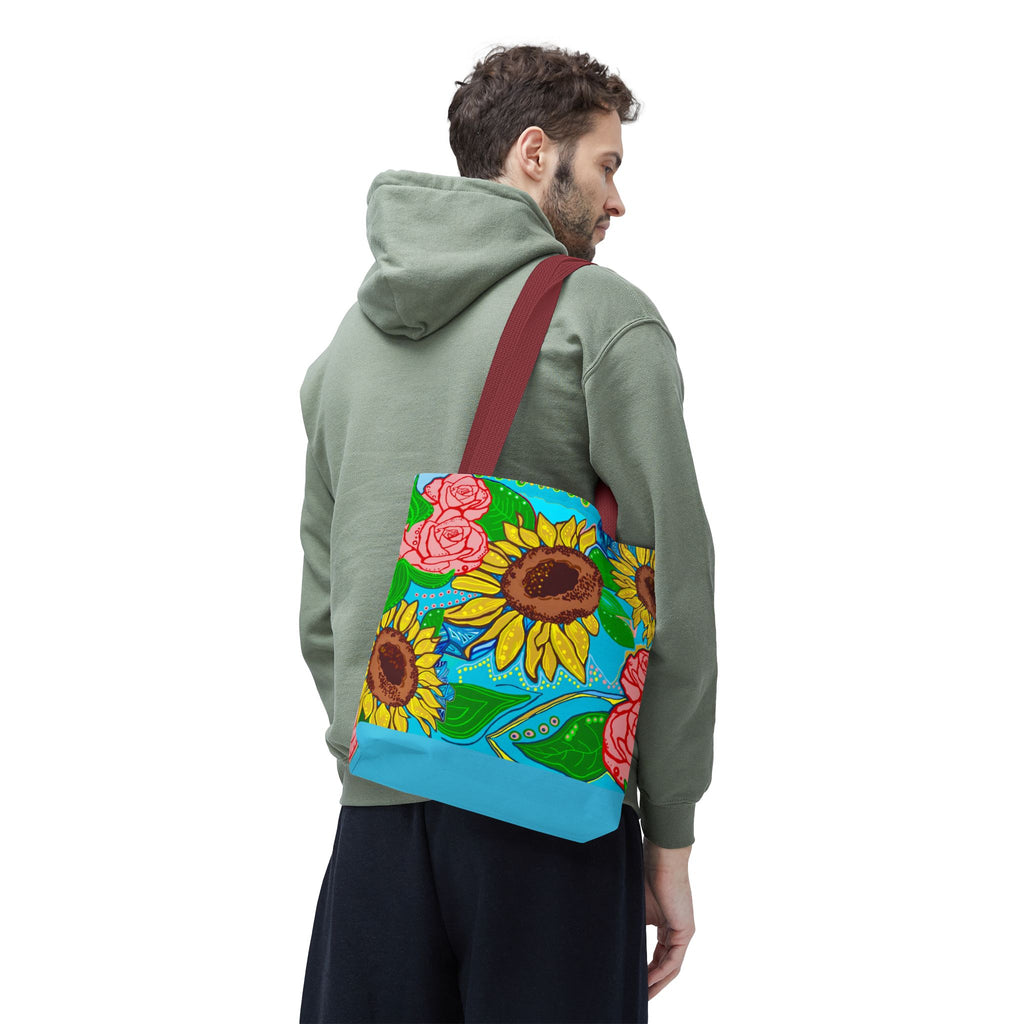 Sunflower & Rose Tote Bag