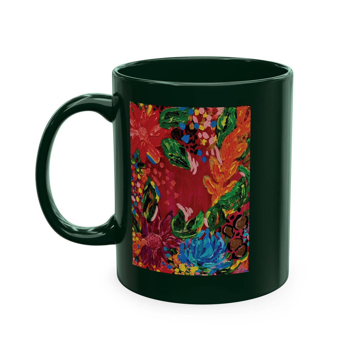 Floral Fiesta Ceramic Mug — Colorful Garden Art Coffee Cup