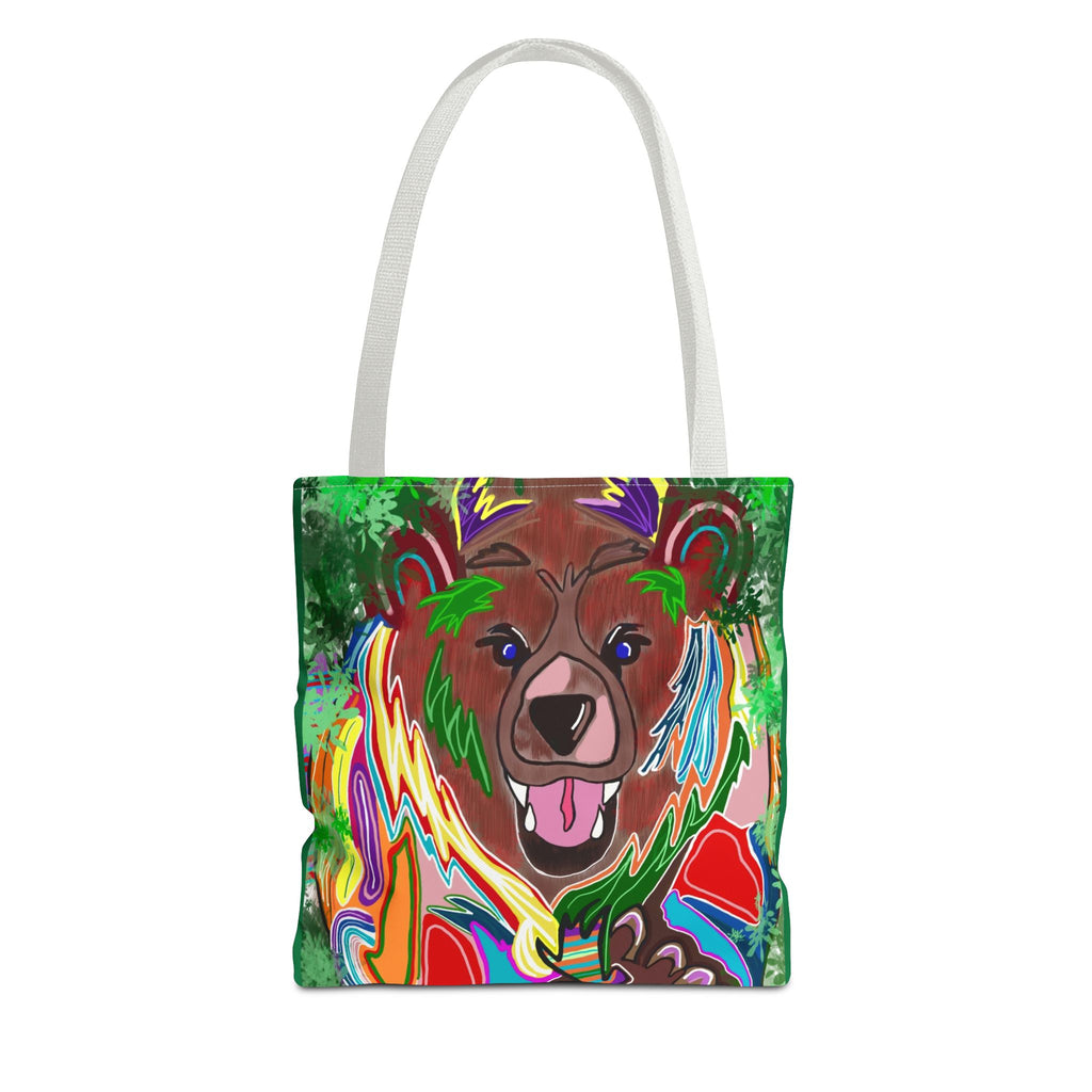 Colorful Bear Graphic Tote Bag - Eco-Friendly and Stylish