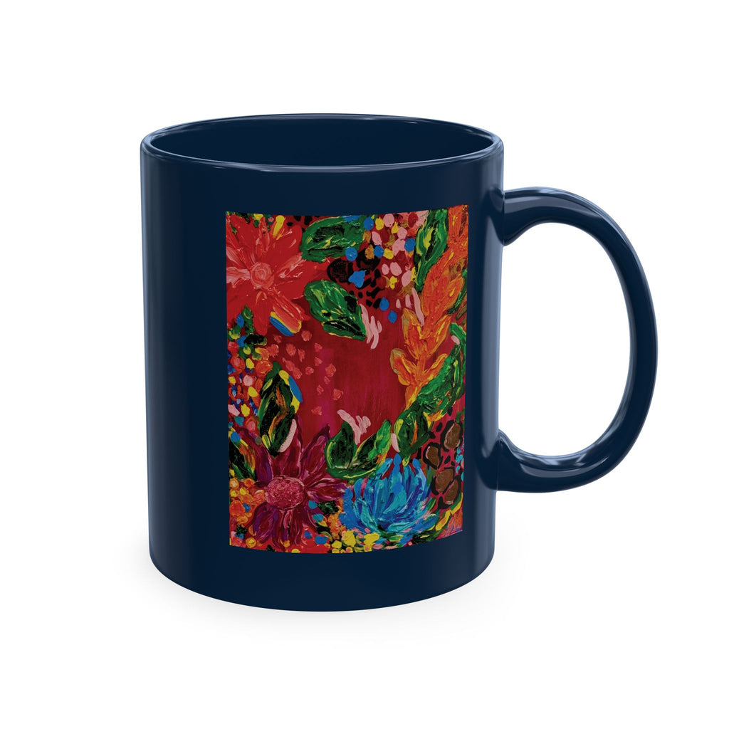 Floral Fiesta Ceramic Mug — Colorful Garden Art Coffee Cup