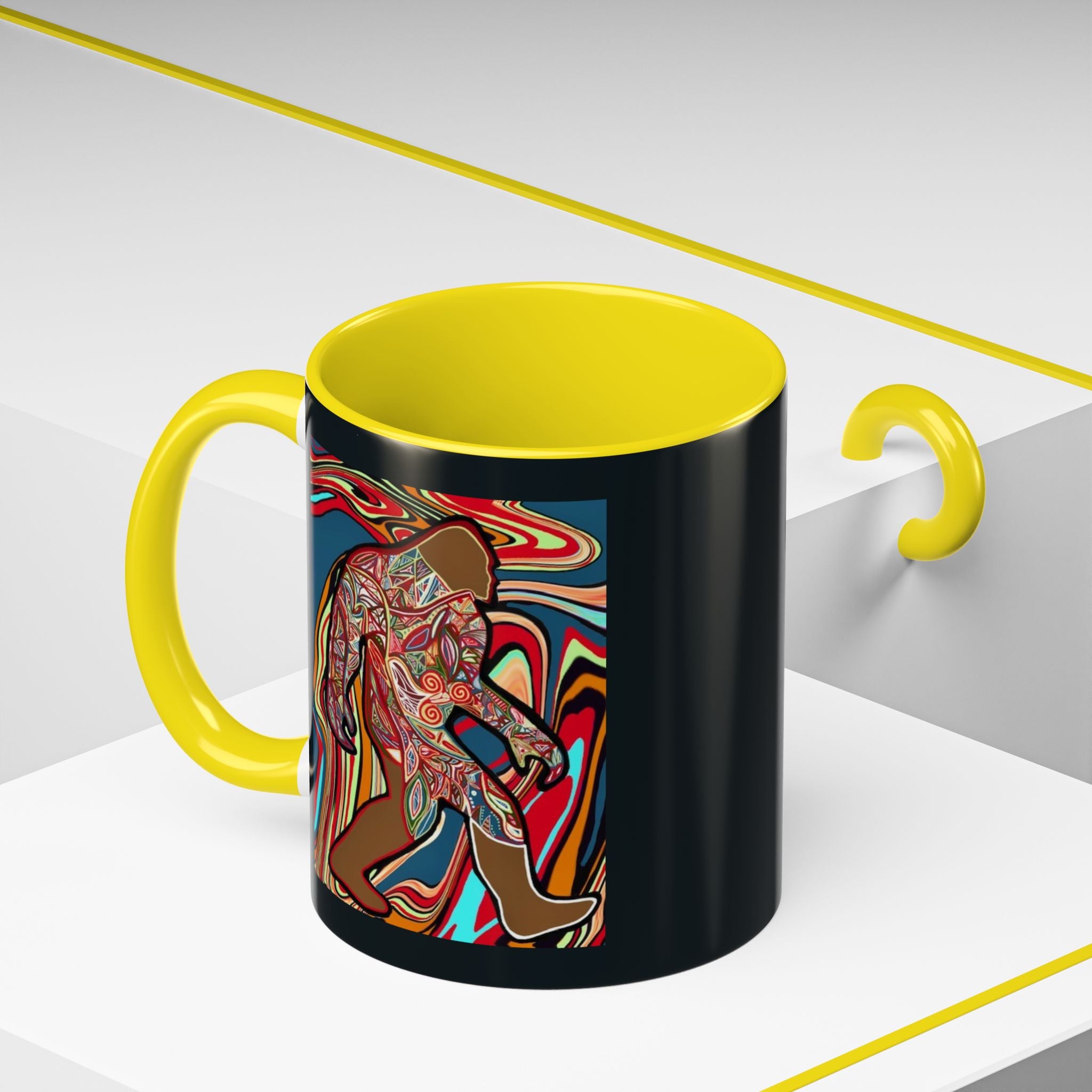 Colorful Bigfoot Accent Coffee Mug