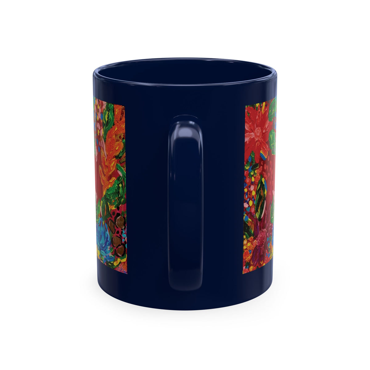 Floral Fiesta Ceramic Mug — Colorful Garden Art Coffee Cup