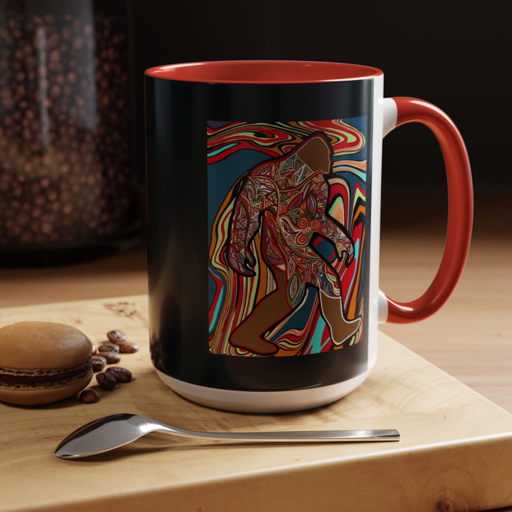 Colorful Bigfoot Accent Coffee Mug