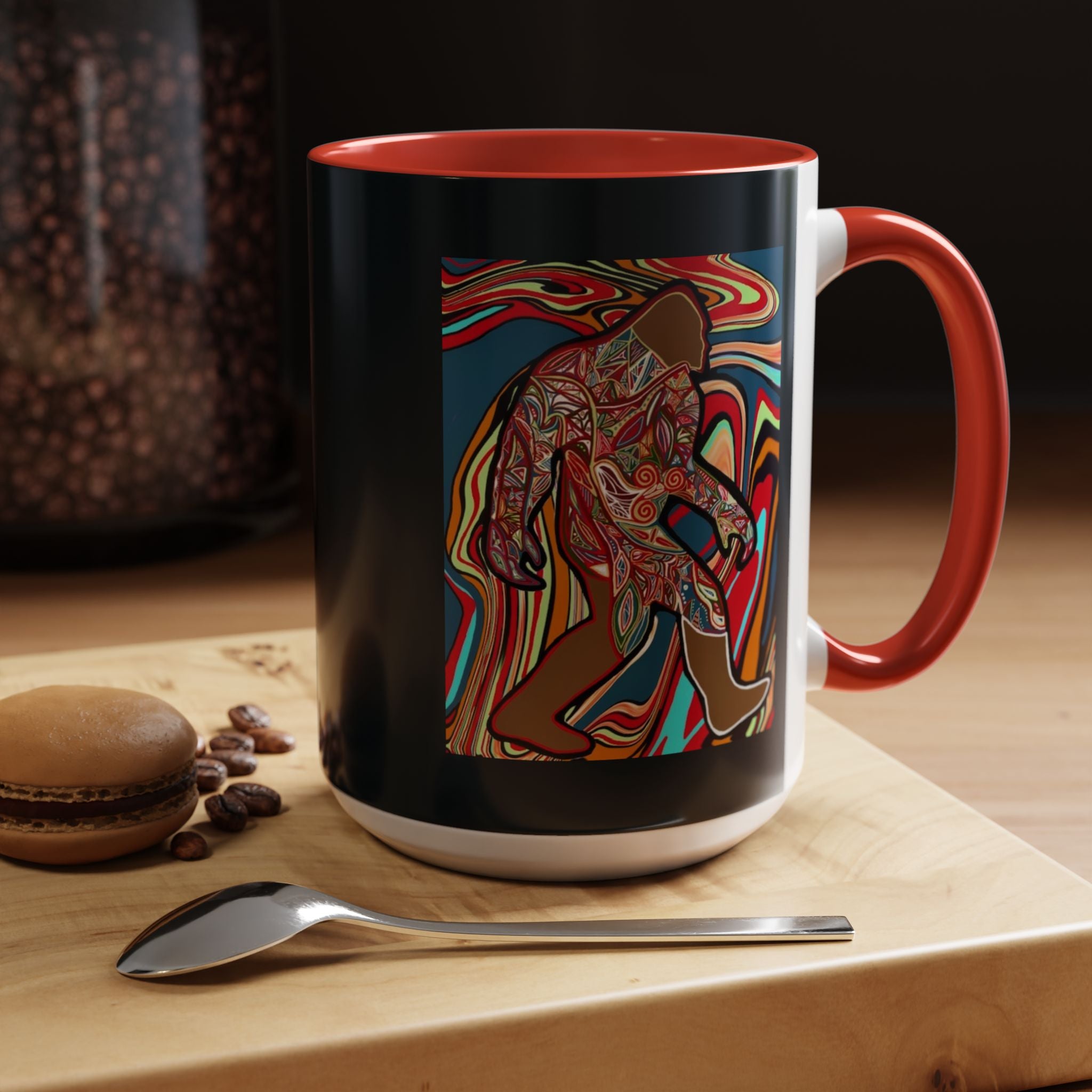 Colorful Bigfoot Accent Coffee Mug