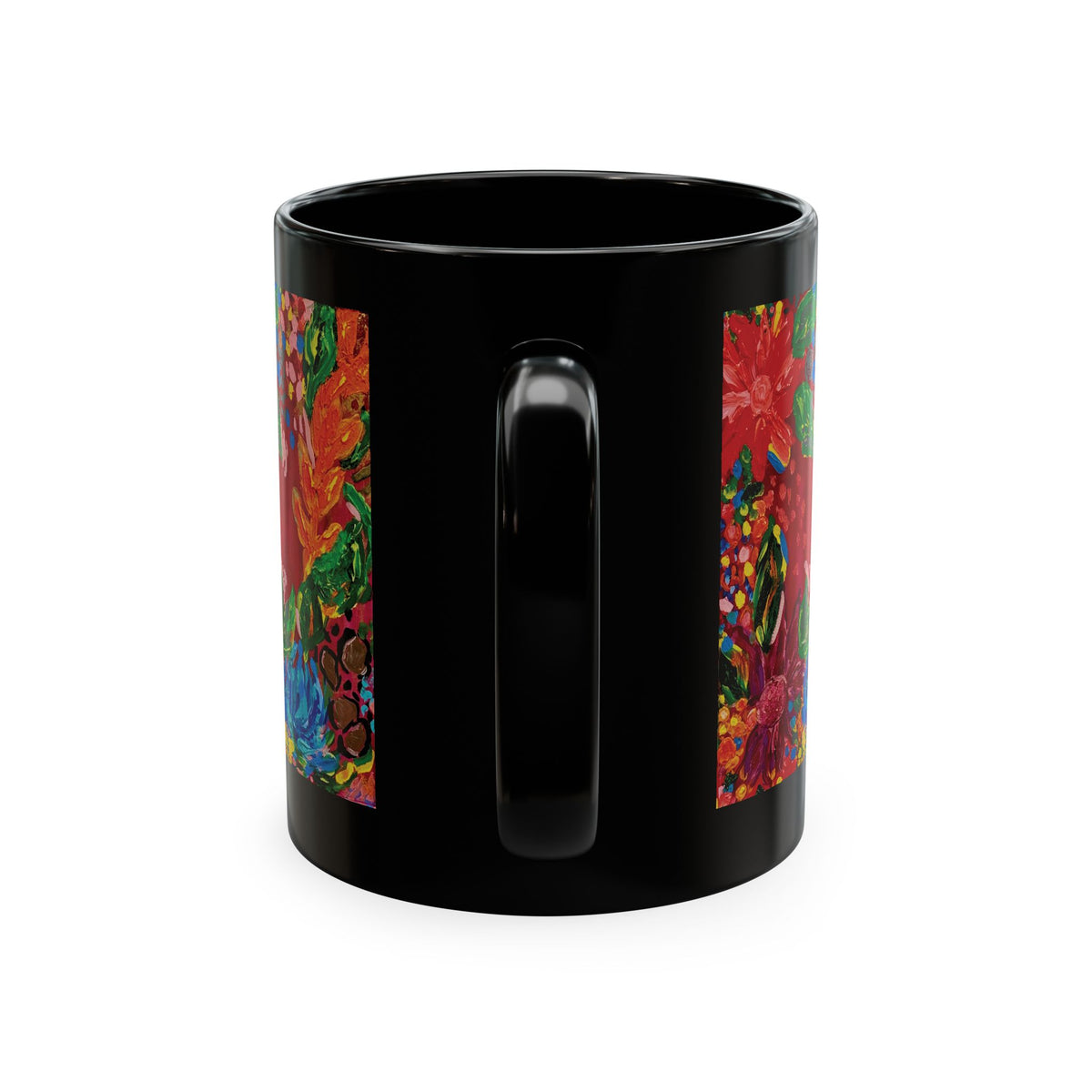 Floral Fiesta Ceramic Mug — Colorful Garden Art Coffee Cup