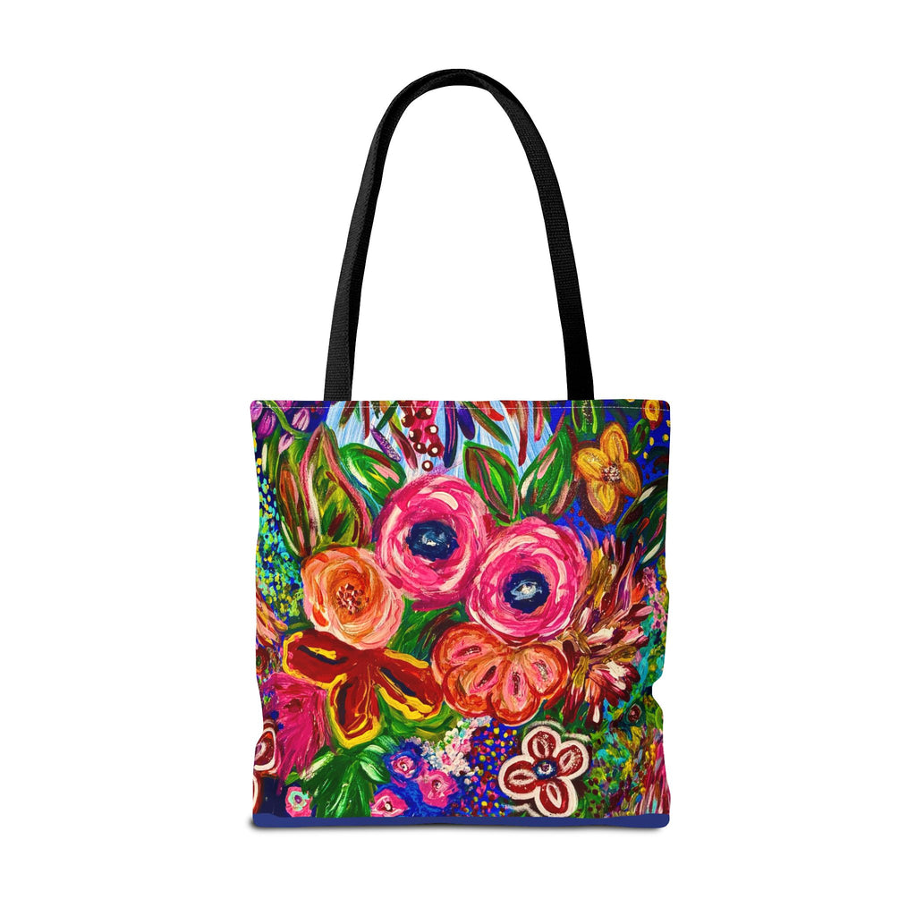 Floral Burst Tote Bag – Colorful Hand-Painted Garden Print AOP