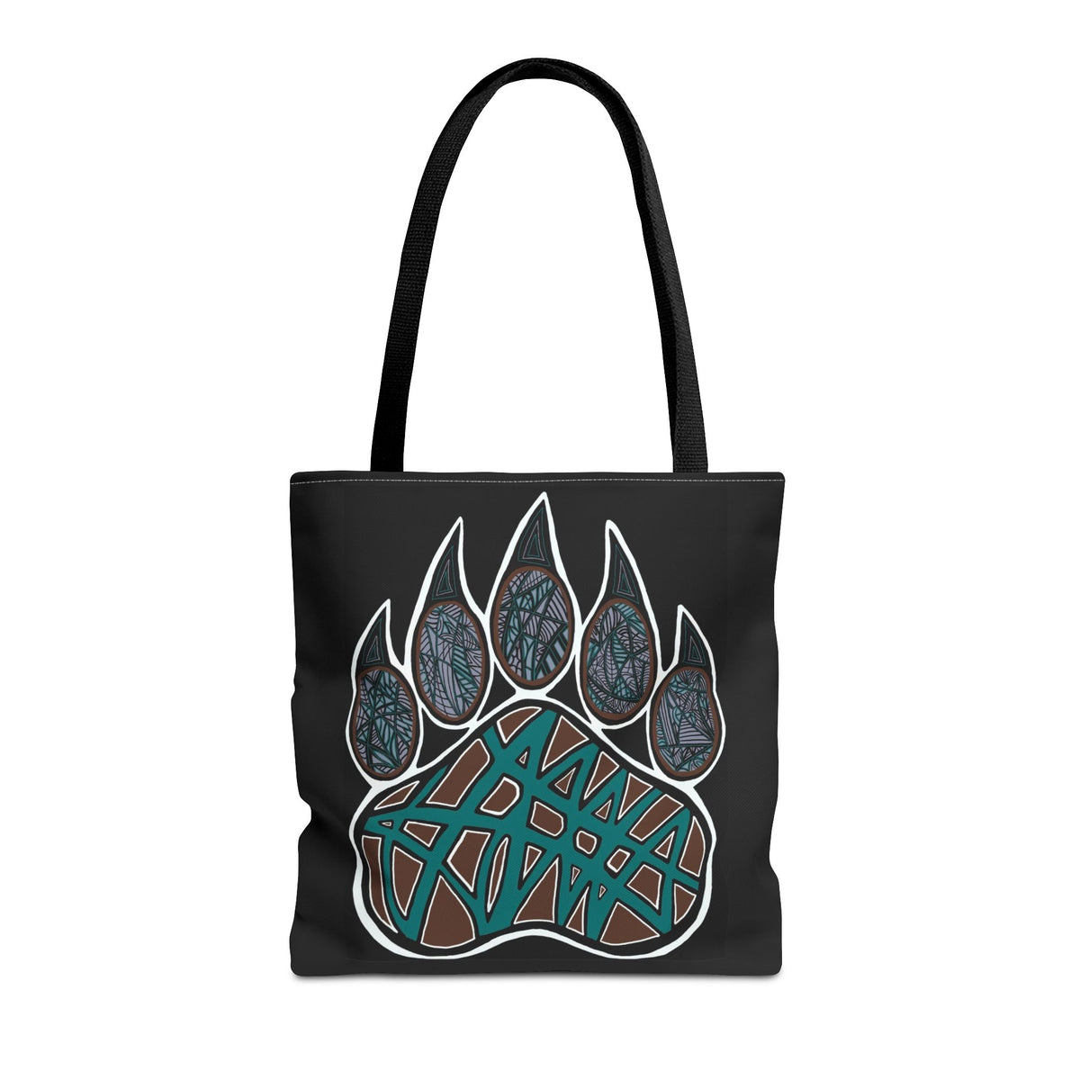 Bear Paw Abstract Art Tote Bag