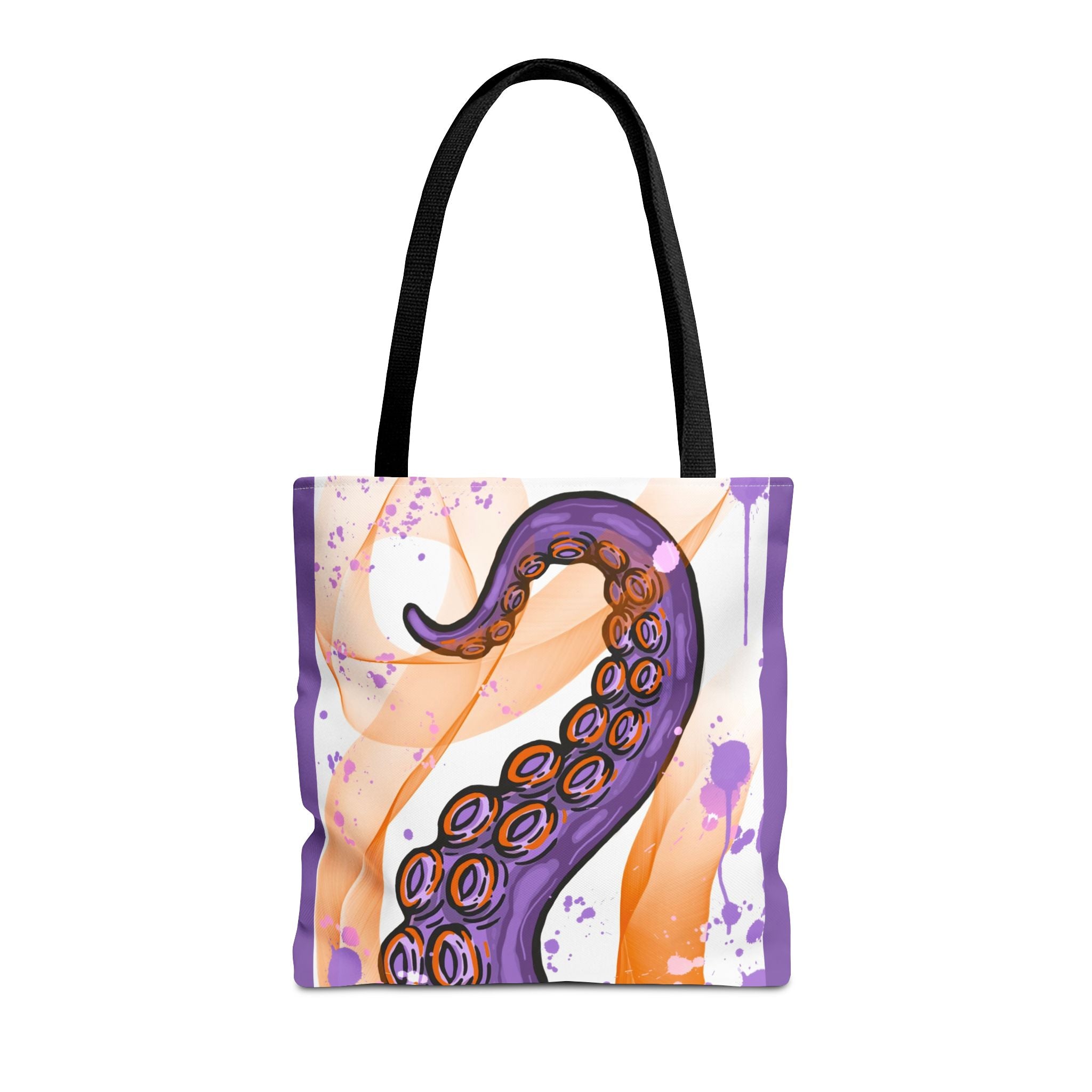 Vibrant Tentacle Art Tote Bag - Unique Purple Design for Ocean Lovers