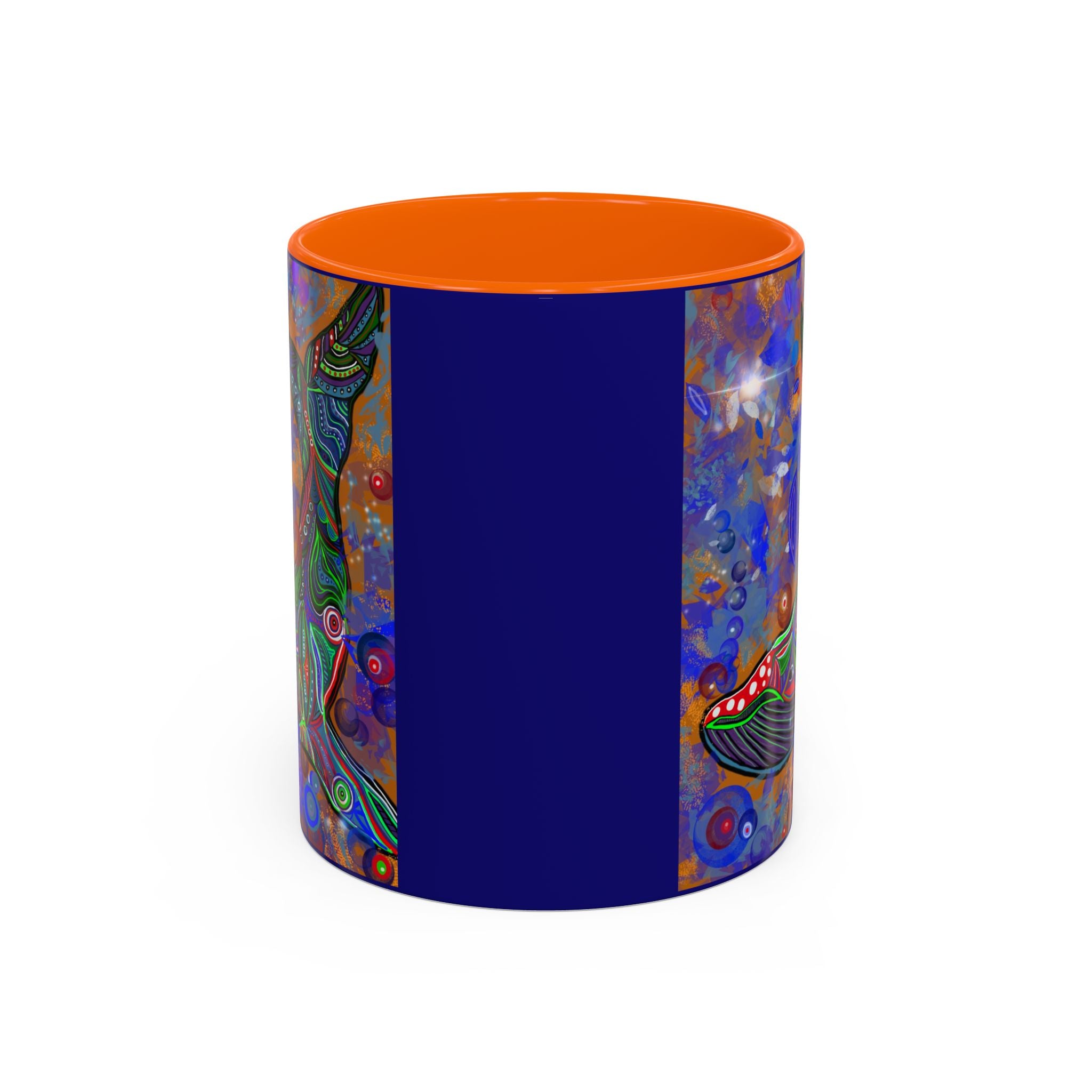 Colorful Whale Accent Coffee Mug