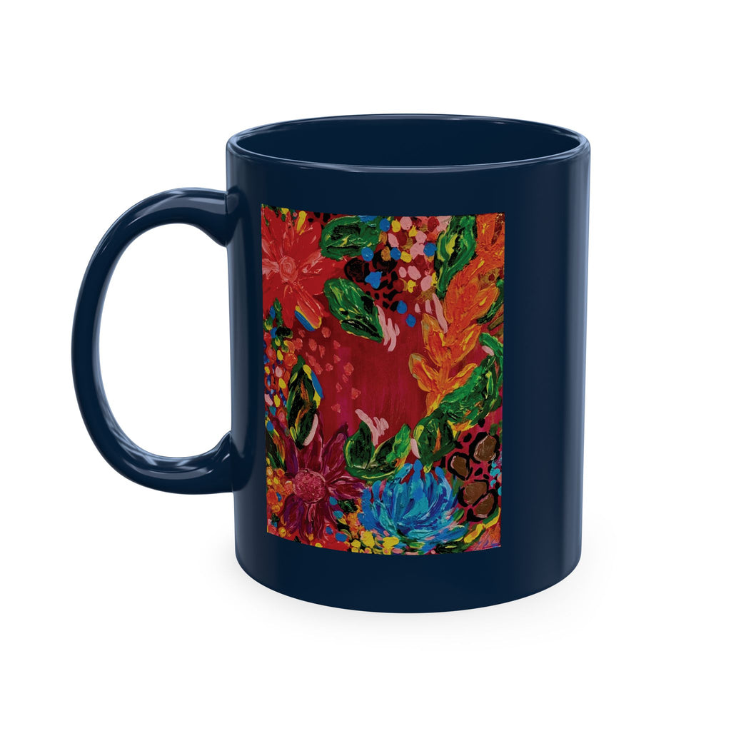 Floral Fiesta Ceramic Mug — Colorful Garden Art Coffee Cup