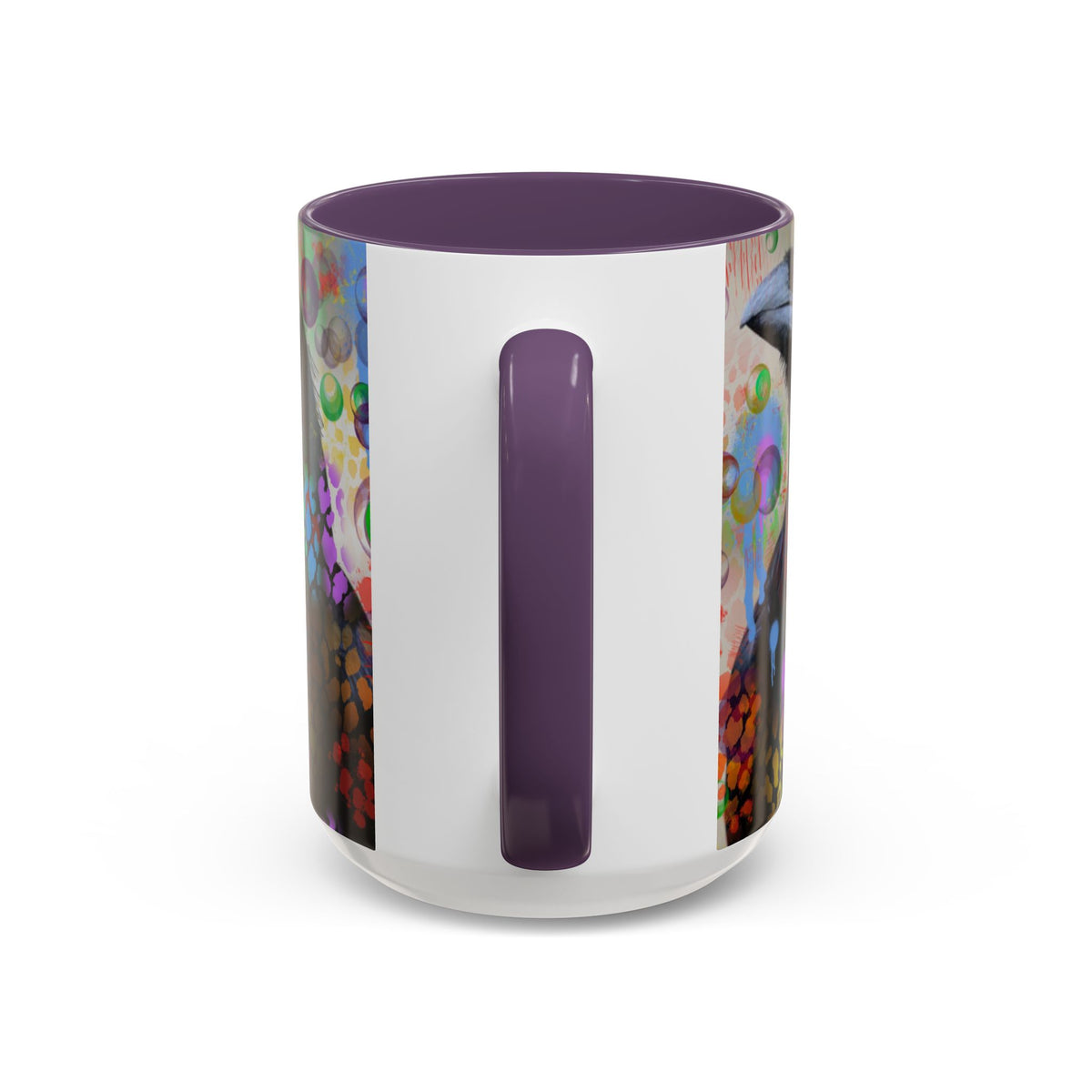 Crow Art Coffee Mug — Colorful Raven Accent Mug (11/15oz)