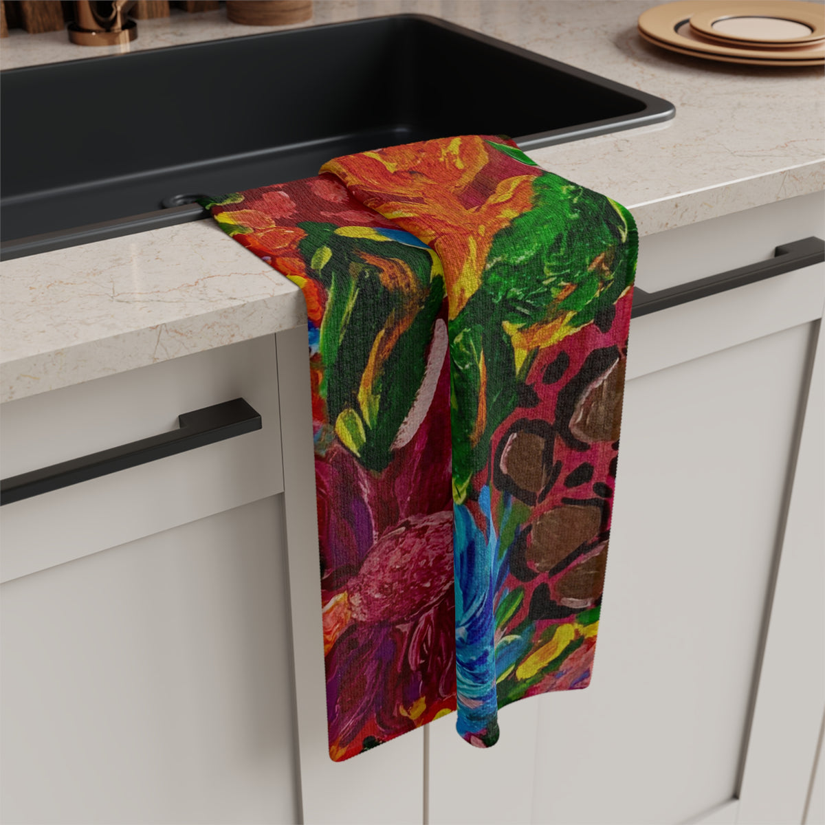 Floral Fiesta Microfiber Tea Towel