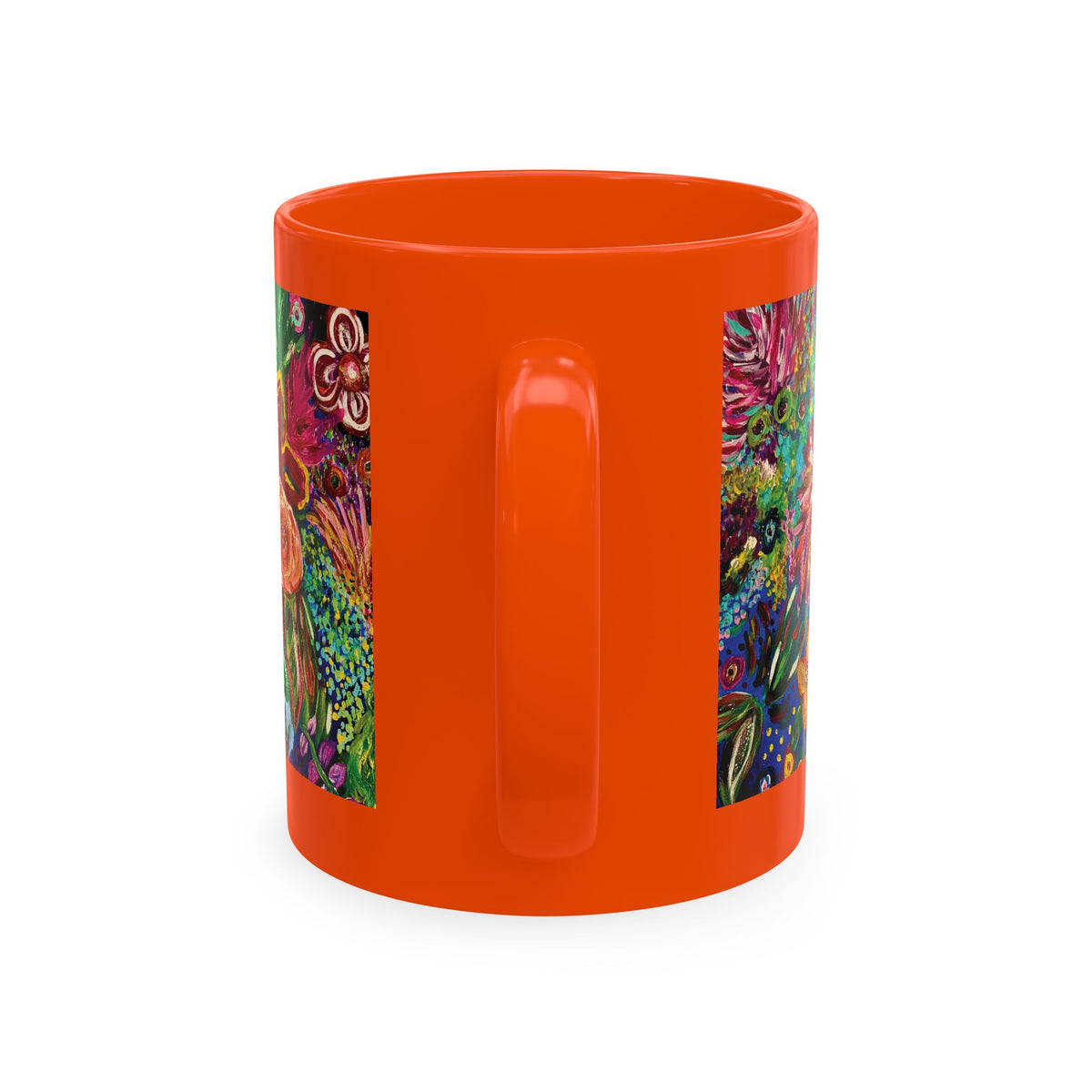 Vibrant Floral Garden Art Coffee Cup
