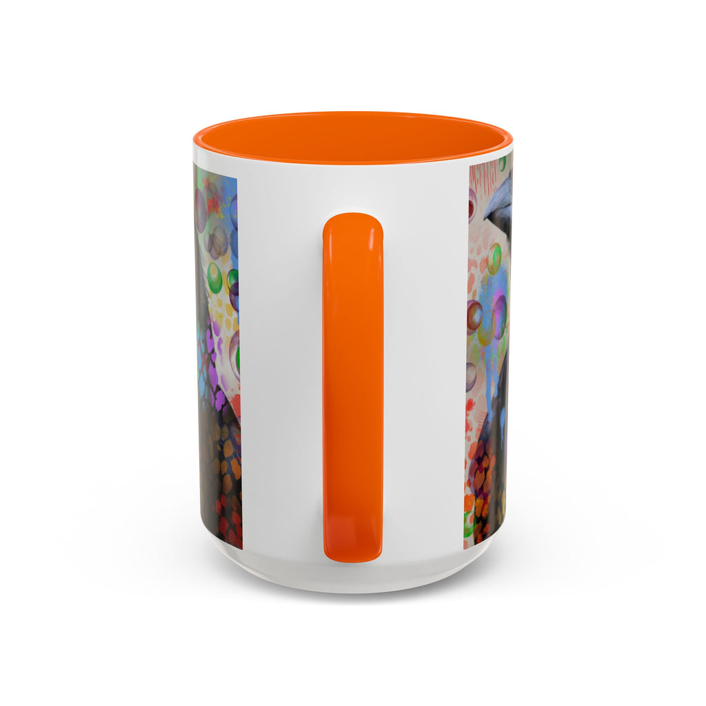 Crow Art Coffee Mug — Colorful Raven Accent Mug (11/15oz)