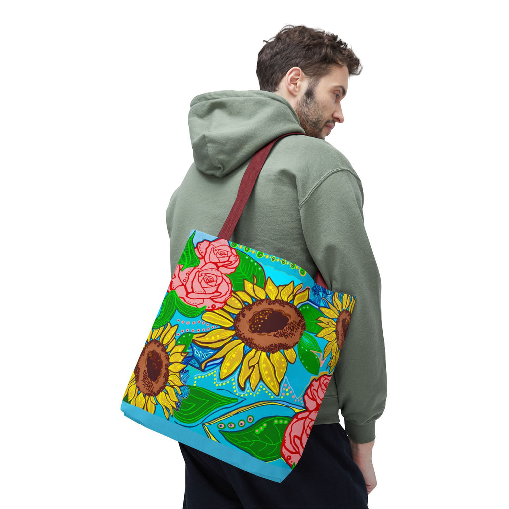 Sunflower & Rose Tote Bag